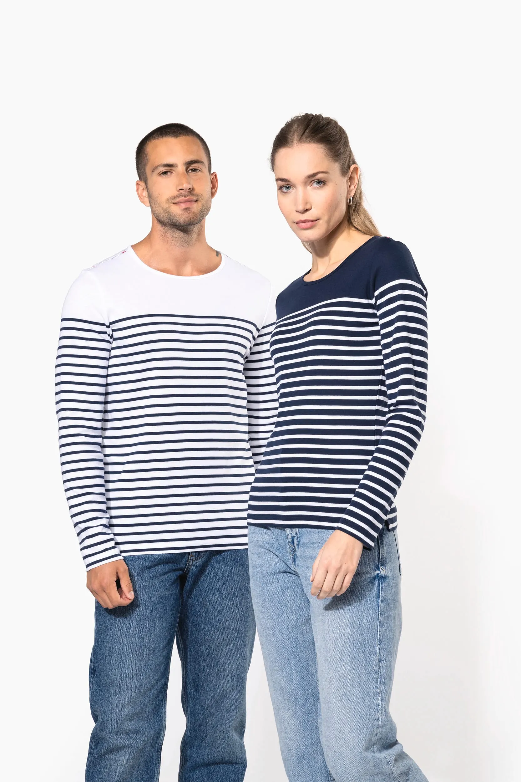 Camiseta marinera de manga larga de mujer