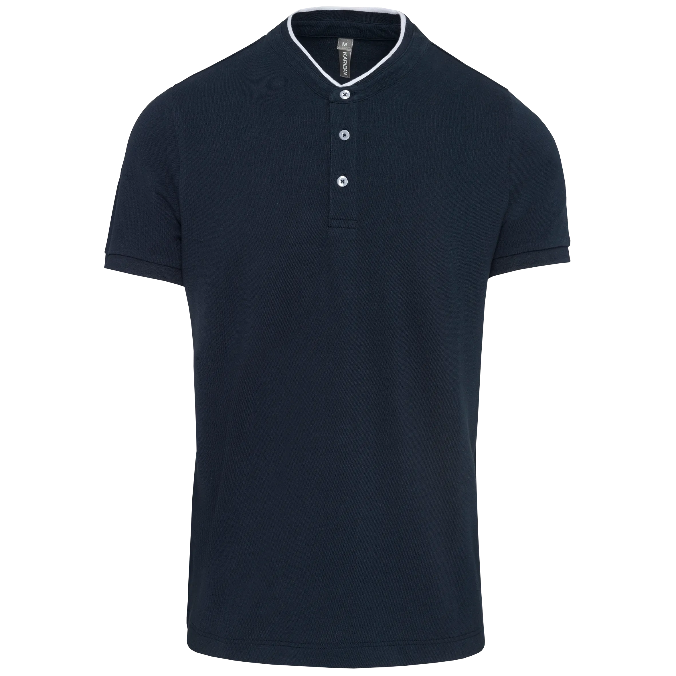 Polo con cuello mao manga corta hombre