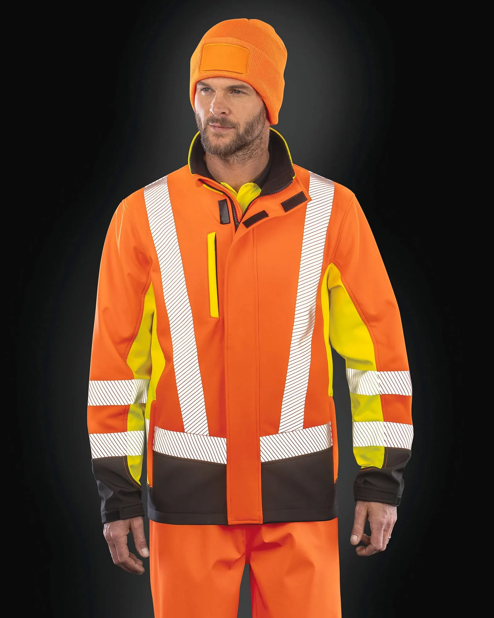 Chaqueta softshell de seguridad de 3 capas reciclada<br/>