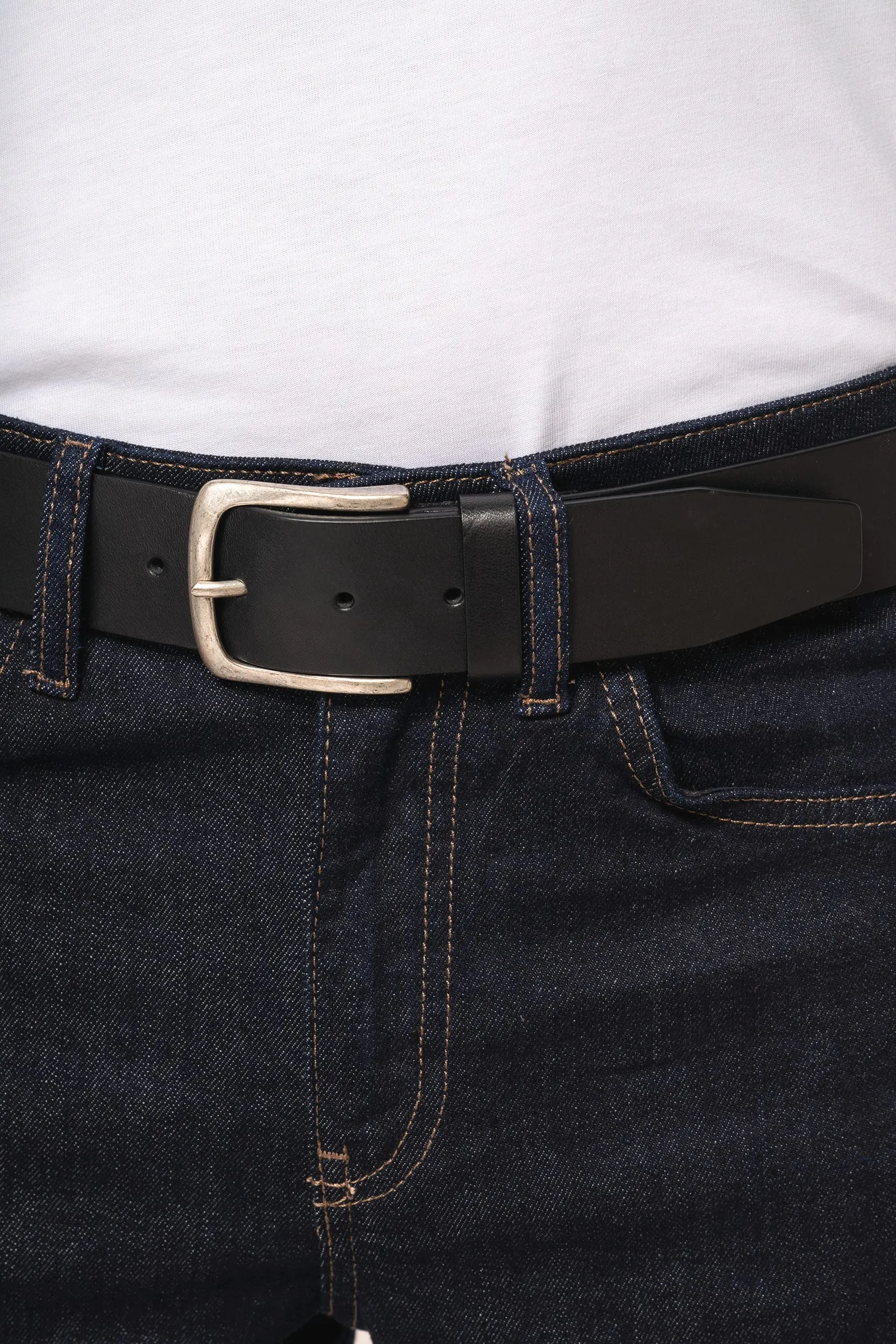 Cinturón vintage de cuero hombre