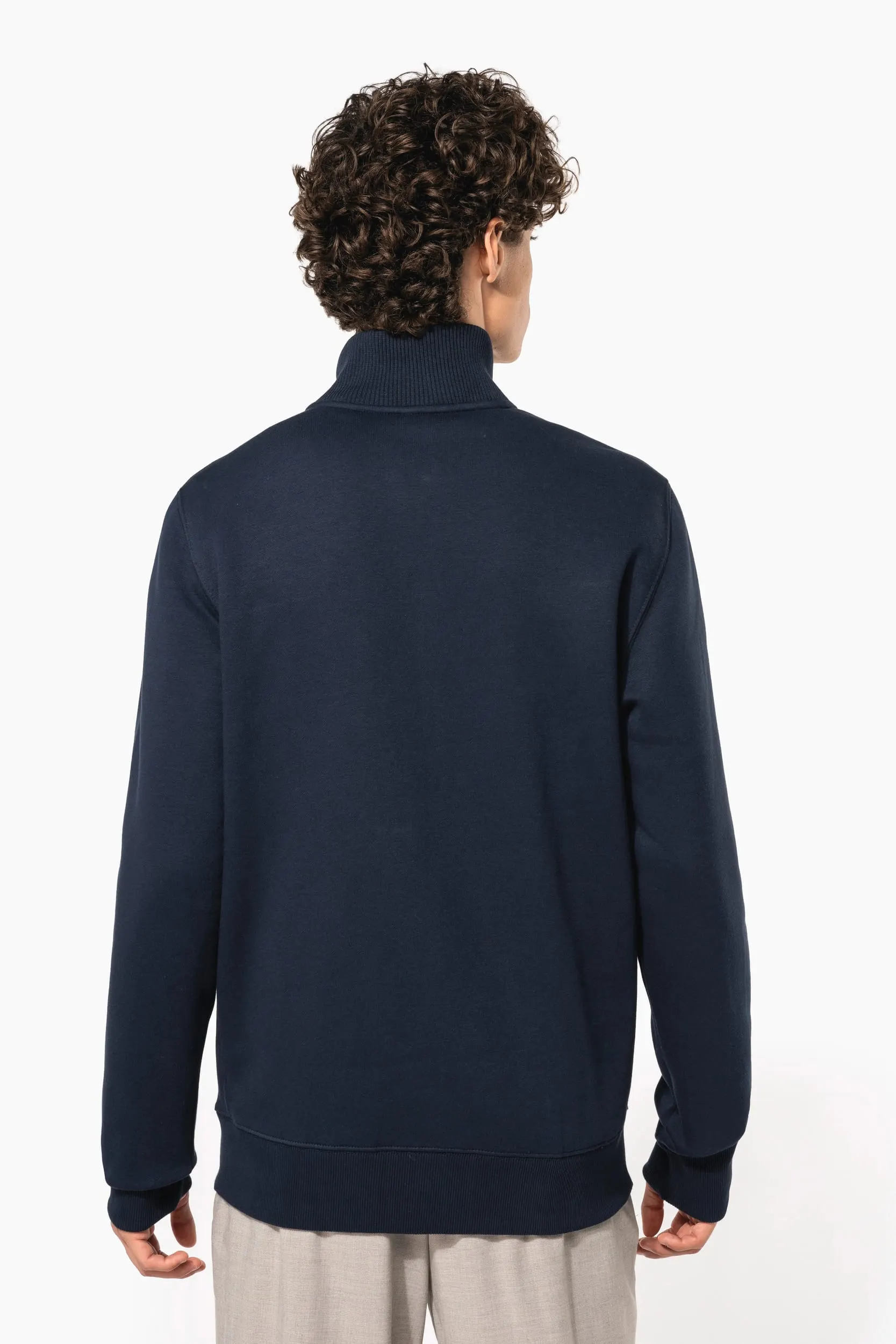 Chaqueta de felpa con cremallera hombre