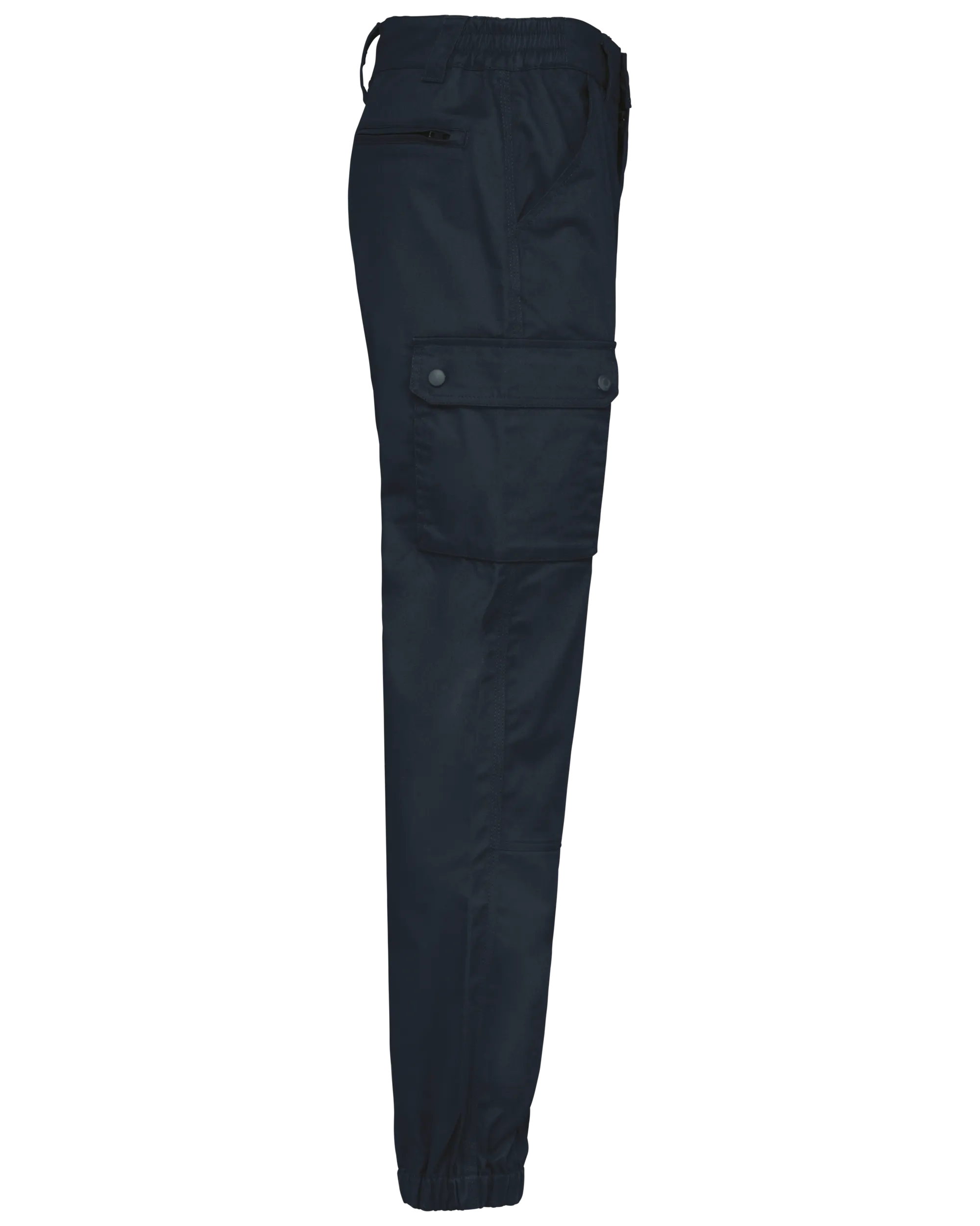 Pantalón tipo cargo unisex con bajo elástico