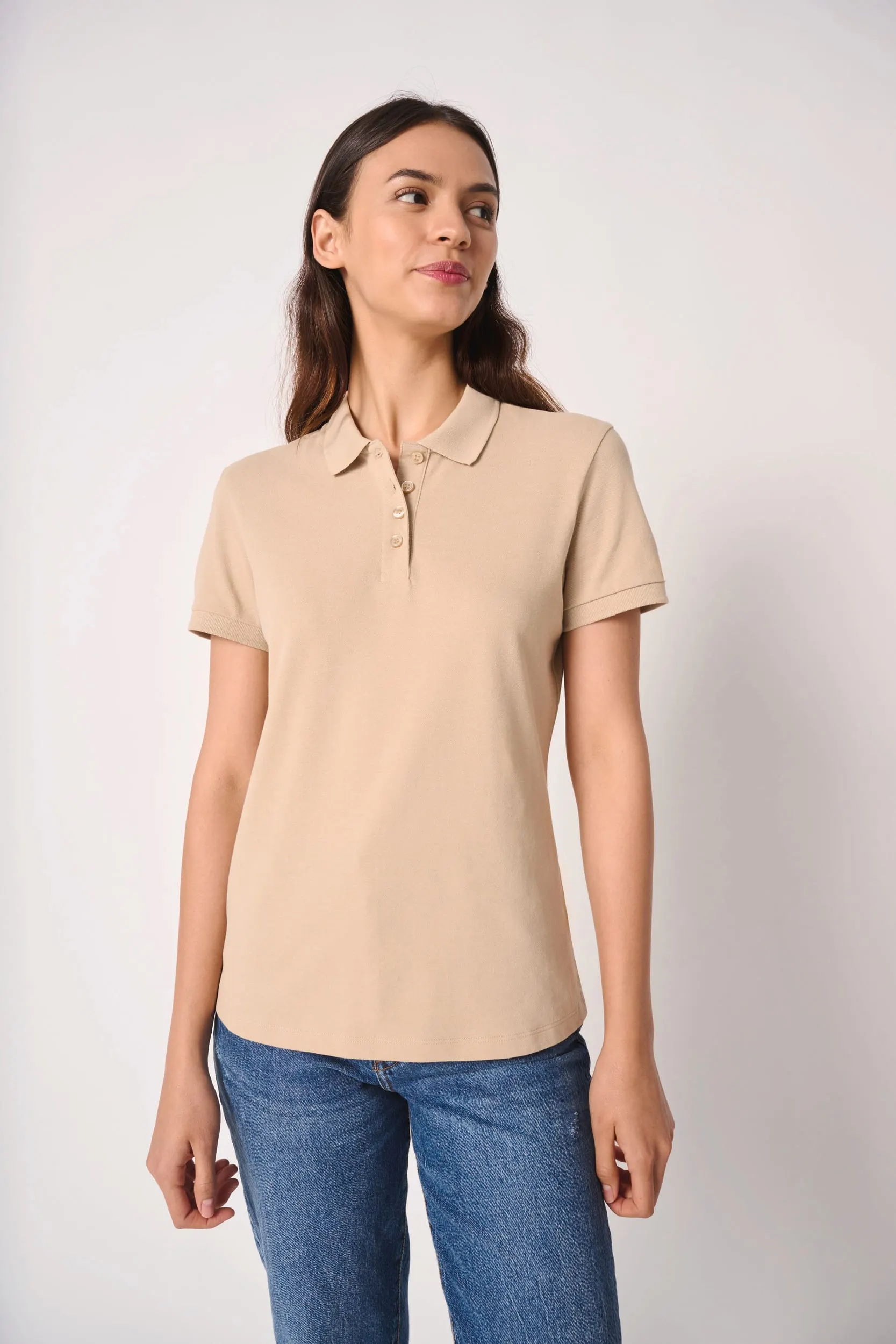 Polo punto piqué mujer