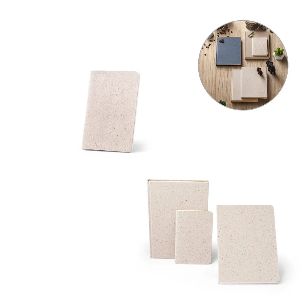 ORGANIC SOFT. Bloc de notas A6 con tapa flexible fabricado con materia orgánica de elefante (80%)