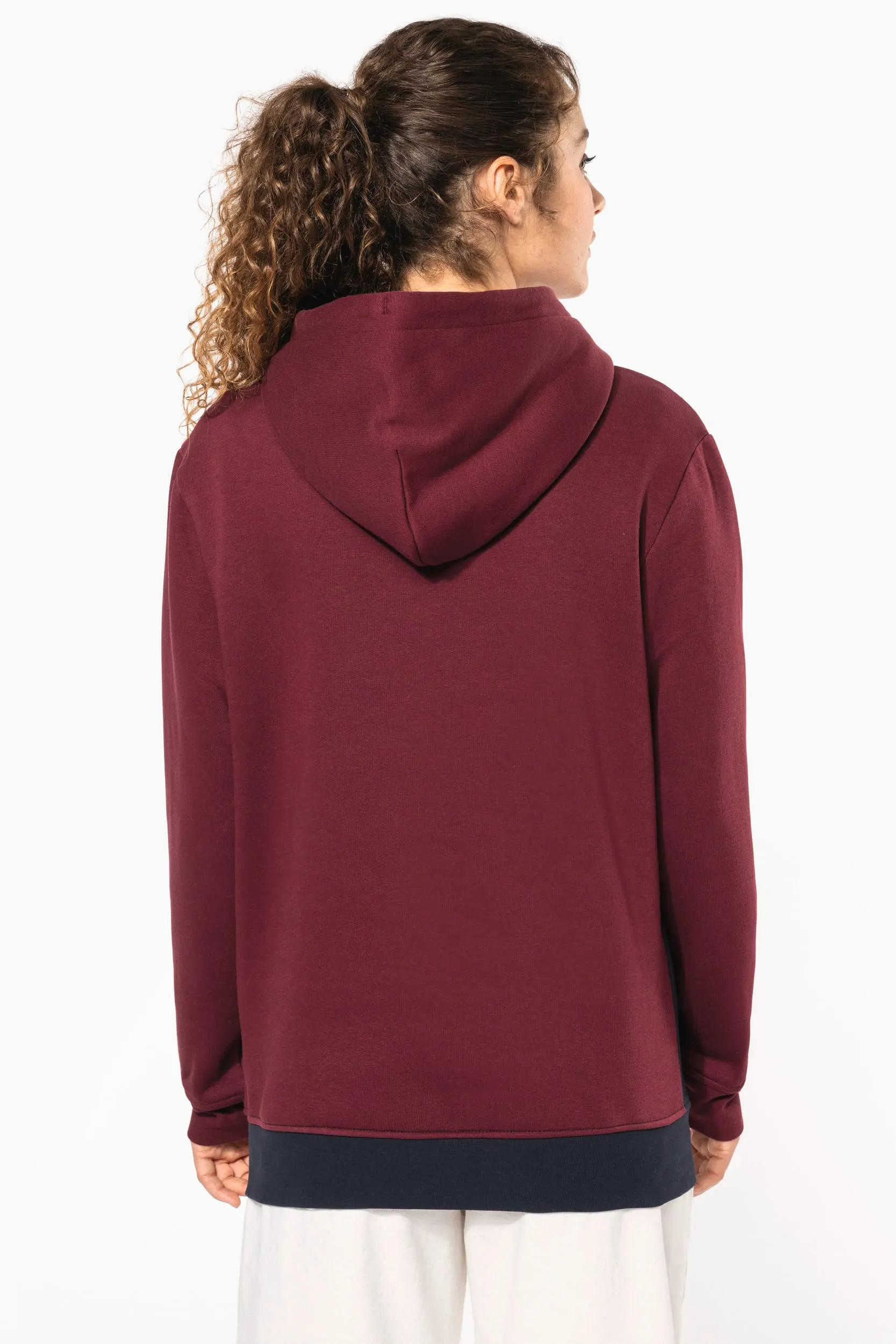 Sudadera tricolor con capucha unisex
