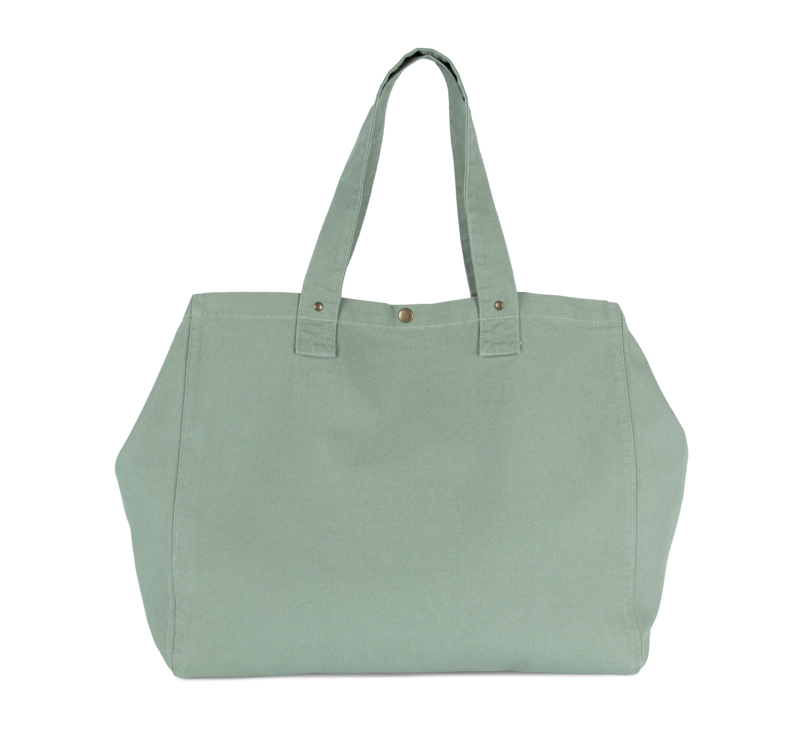Bolsa shopper de algodón efecto lavado