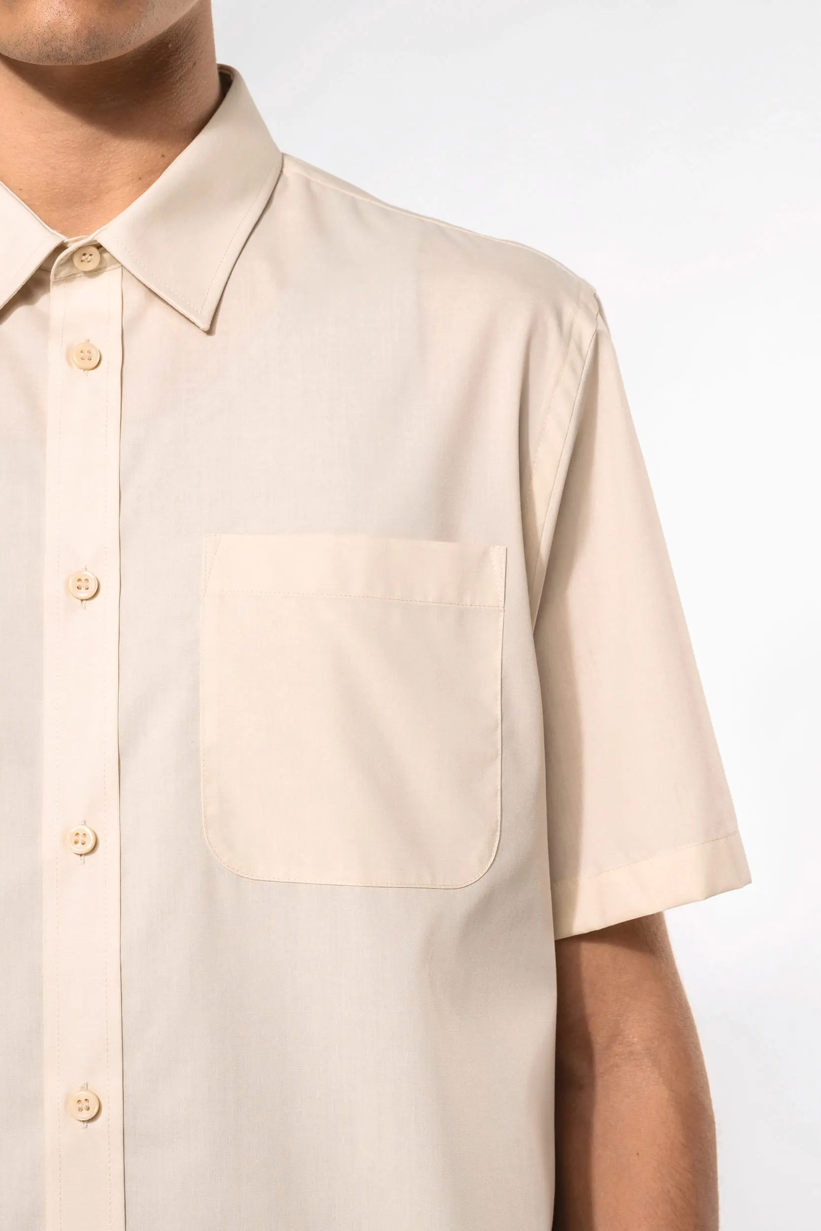 Camisa popelina de polialgodón manga corta de fácil cuidado hombre