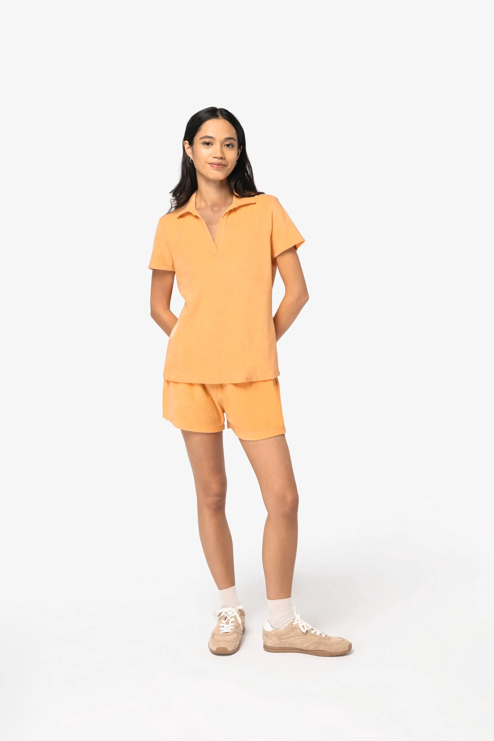 Polo ecorresponsable de rizo mujer