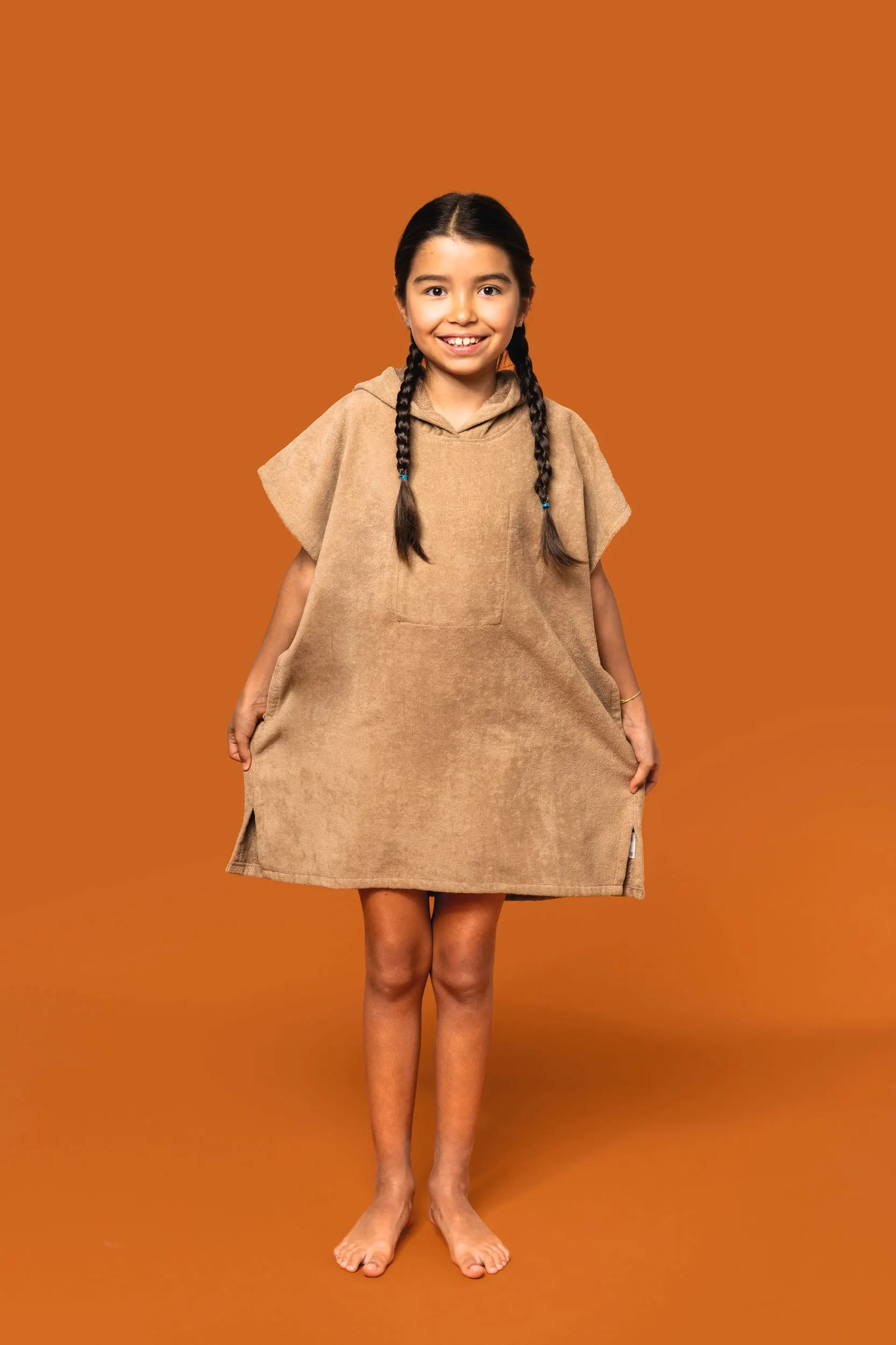 Poncho de rizo con capucha niño