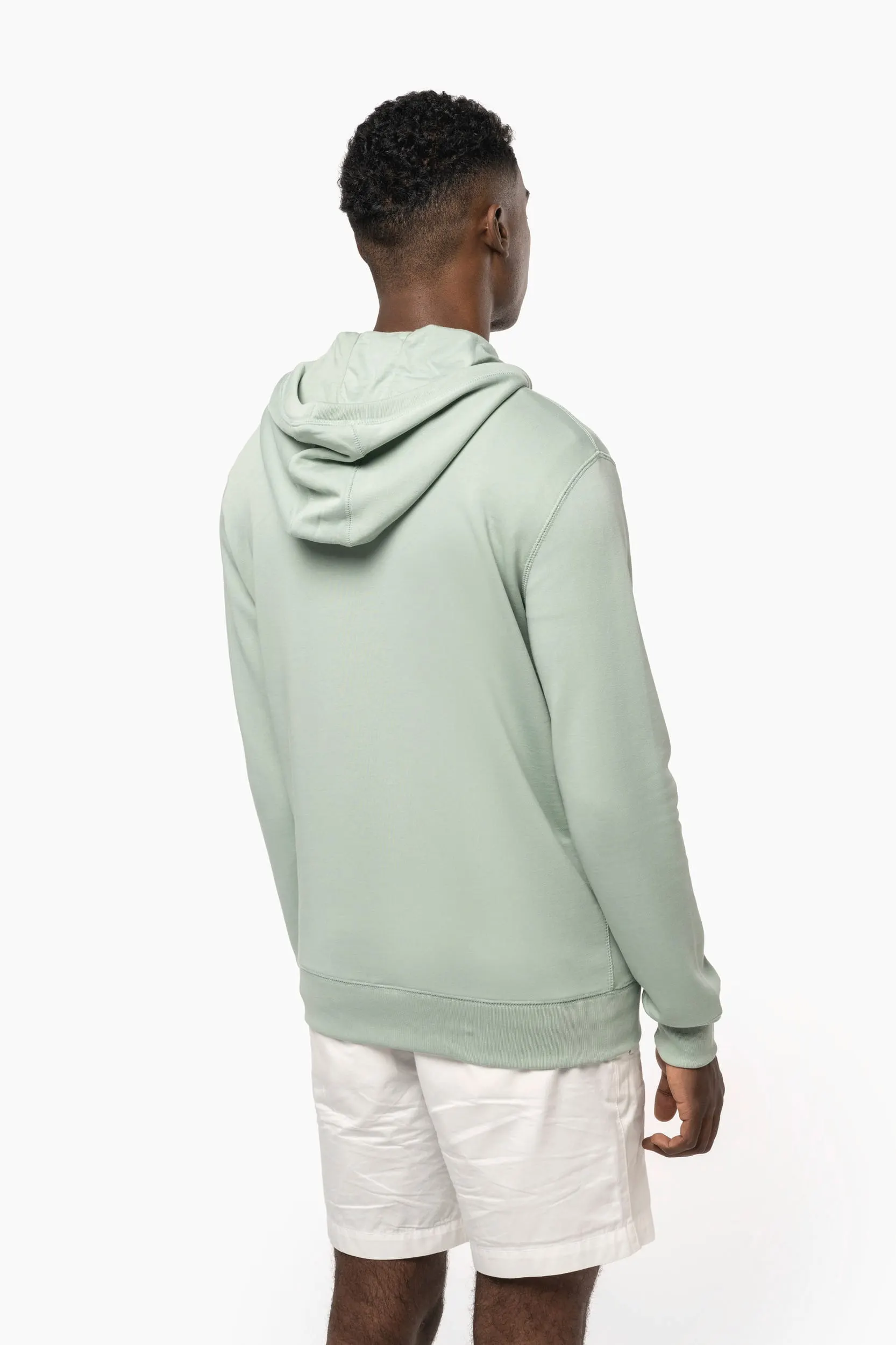 Sudadera ecorresponsable french terry con capucha y cremallera - Unisex