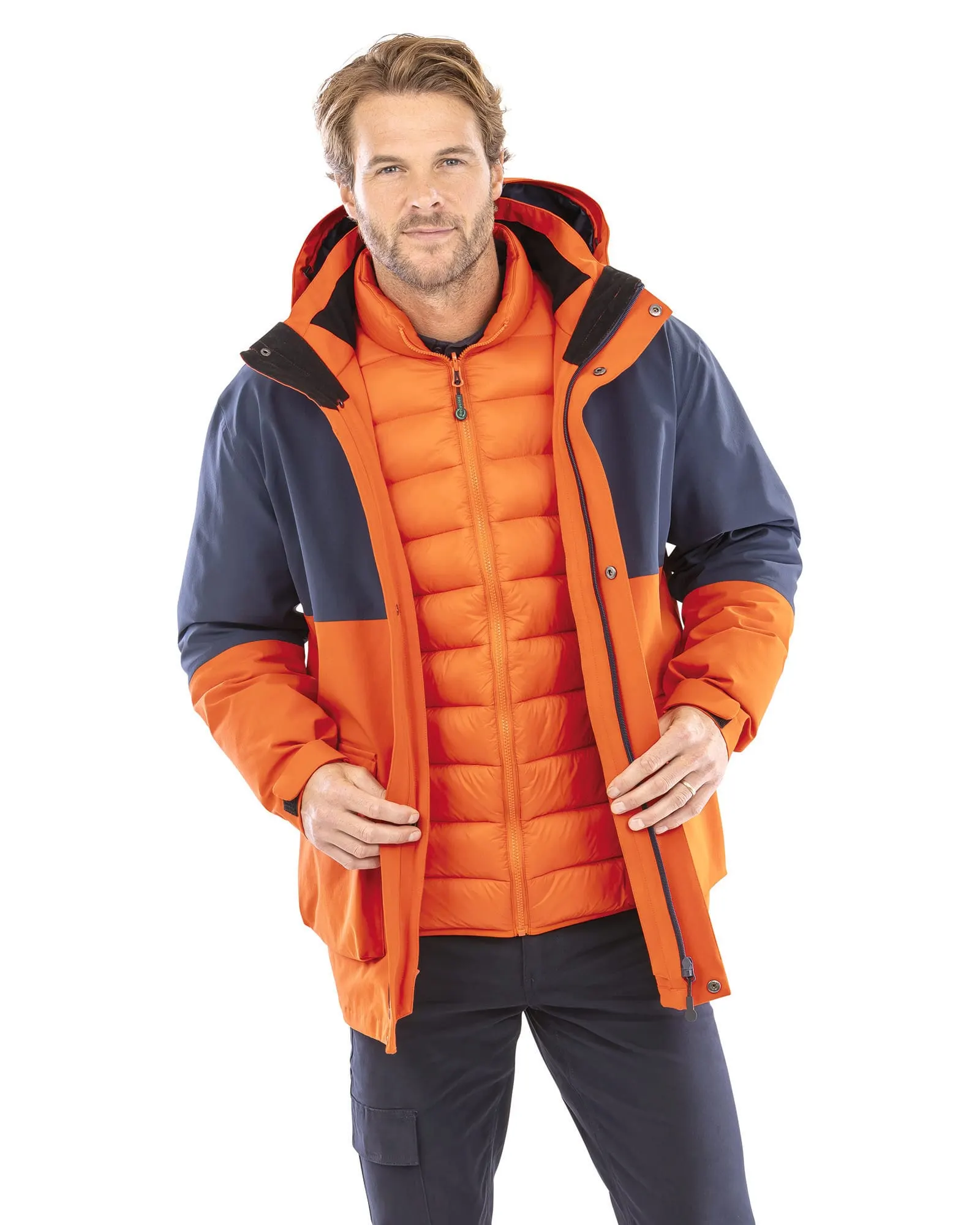 Chaqueta acolchada Ripstop reciclada 3 en 1