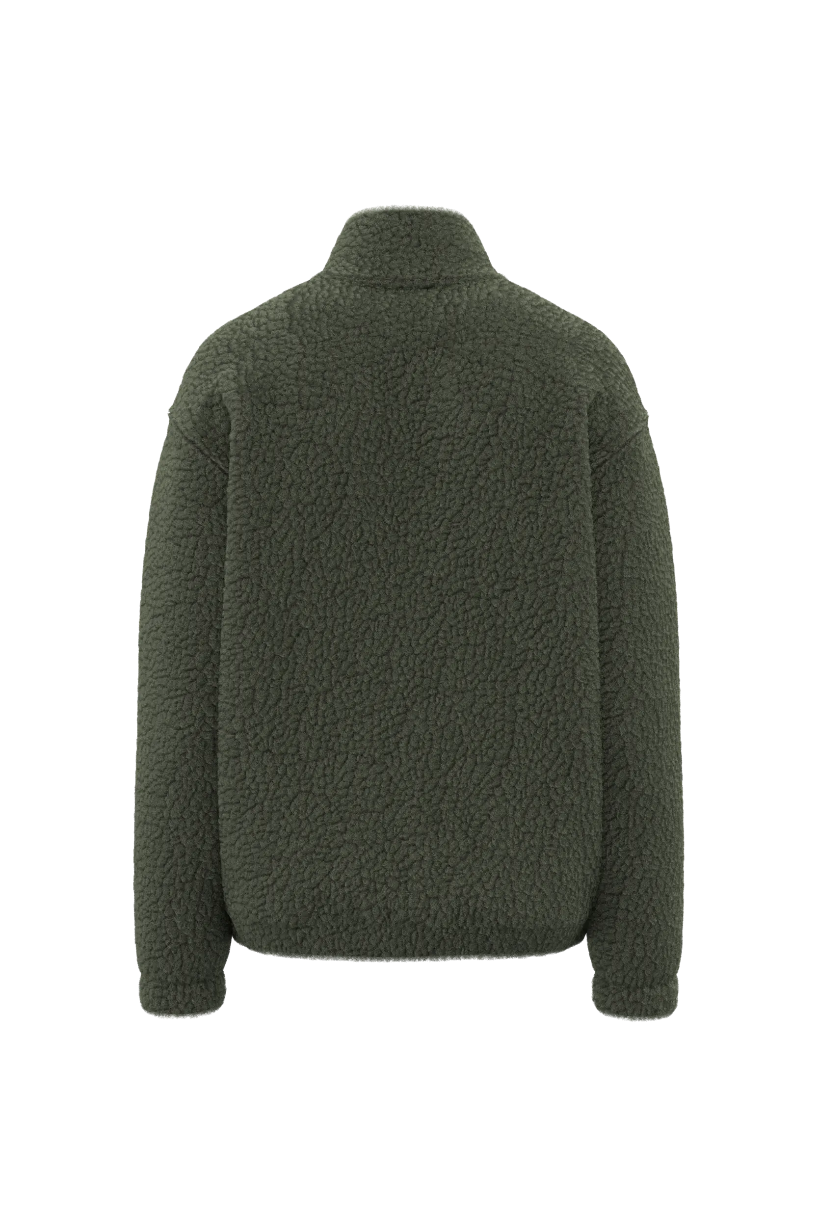Sudadera de sherpa con 1/4 de cremallera y hombros caídos unisex