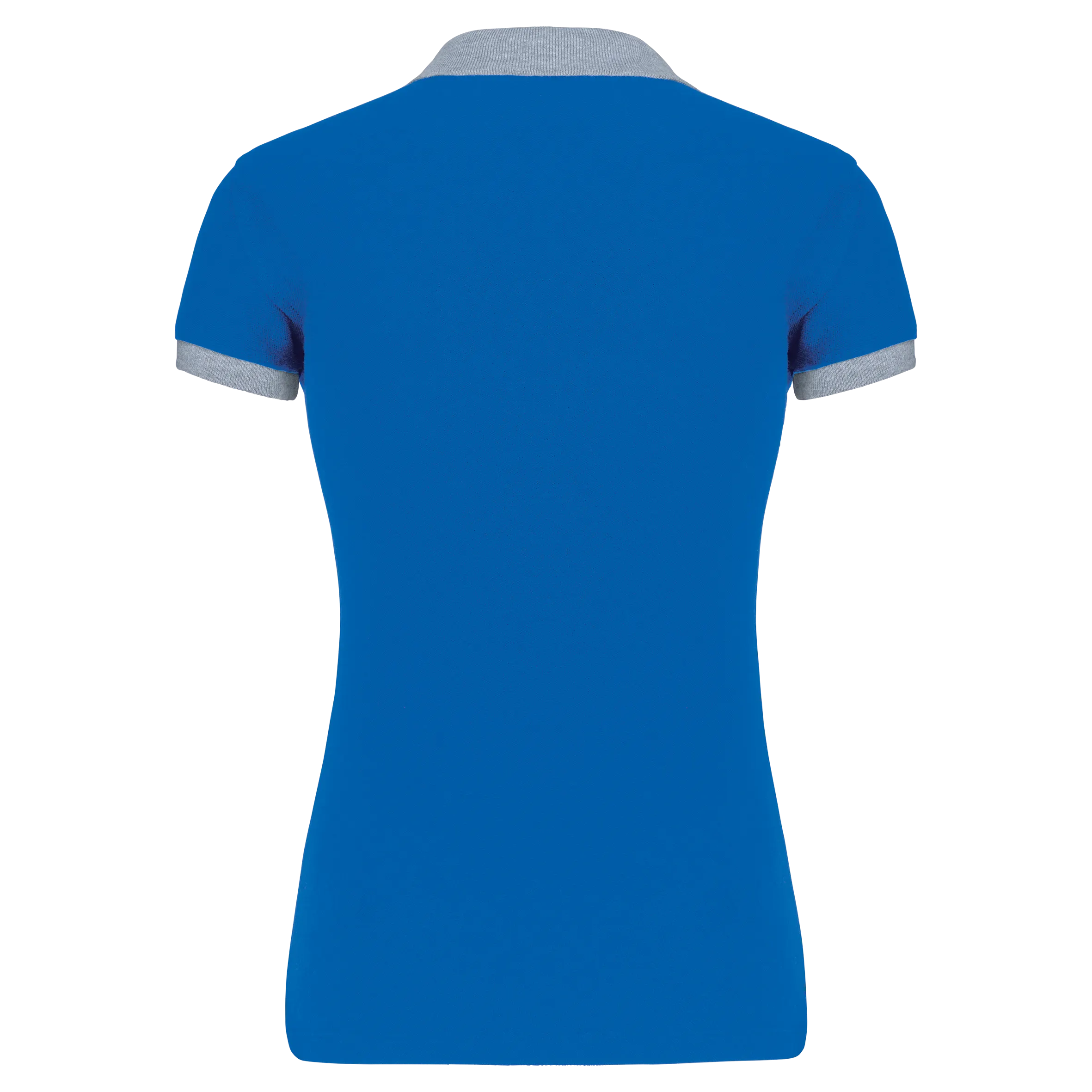 Polo piqué bicolor mujer