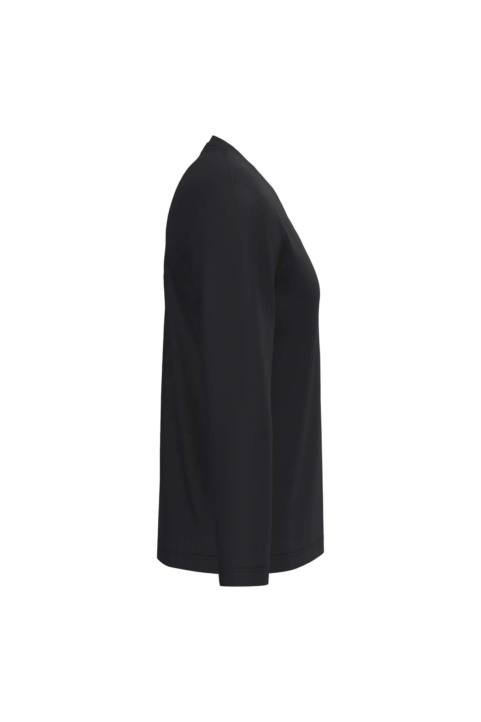 Camiseta manga larga y cuello de pico hombre