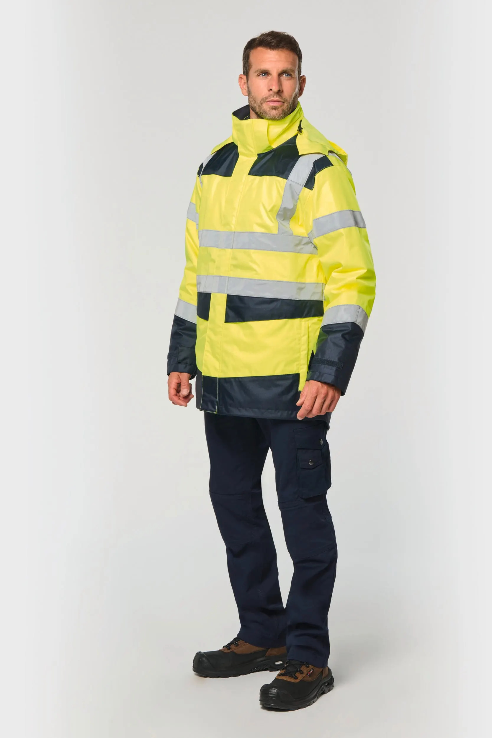 Parka de seguridad reciclada 4 en 1 unisex