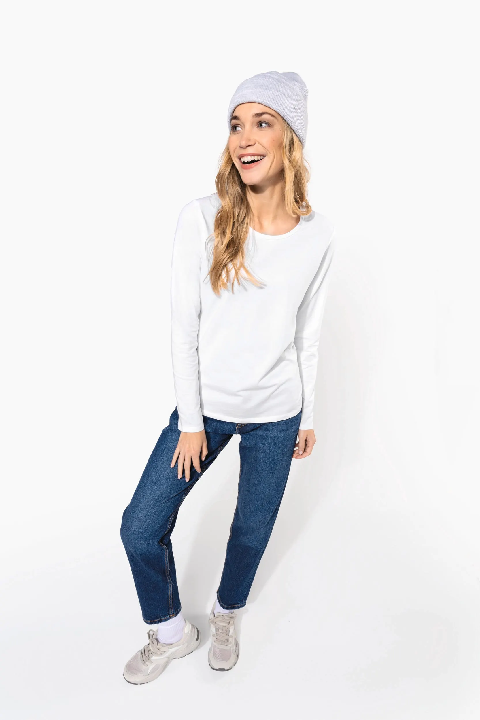 Camiseta con elastano manga larga mujer