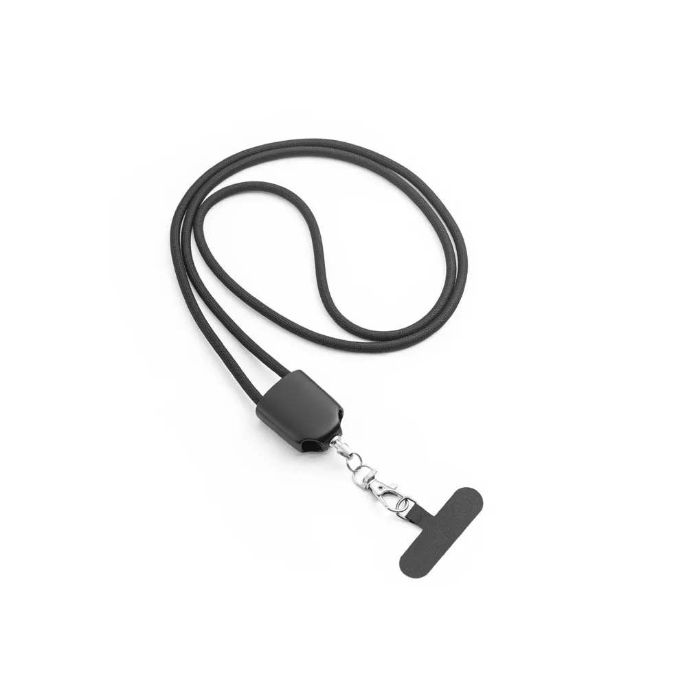ZEWAIL. Cordón con soporte para smartphone incluido, cable USB-C y varios adaptadores en ABS reciclado y TPE reciclado