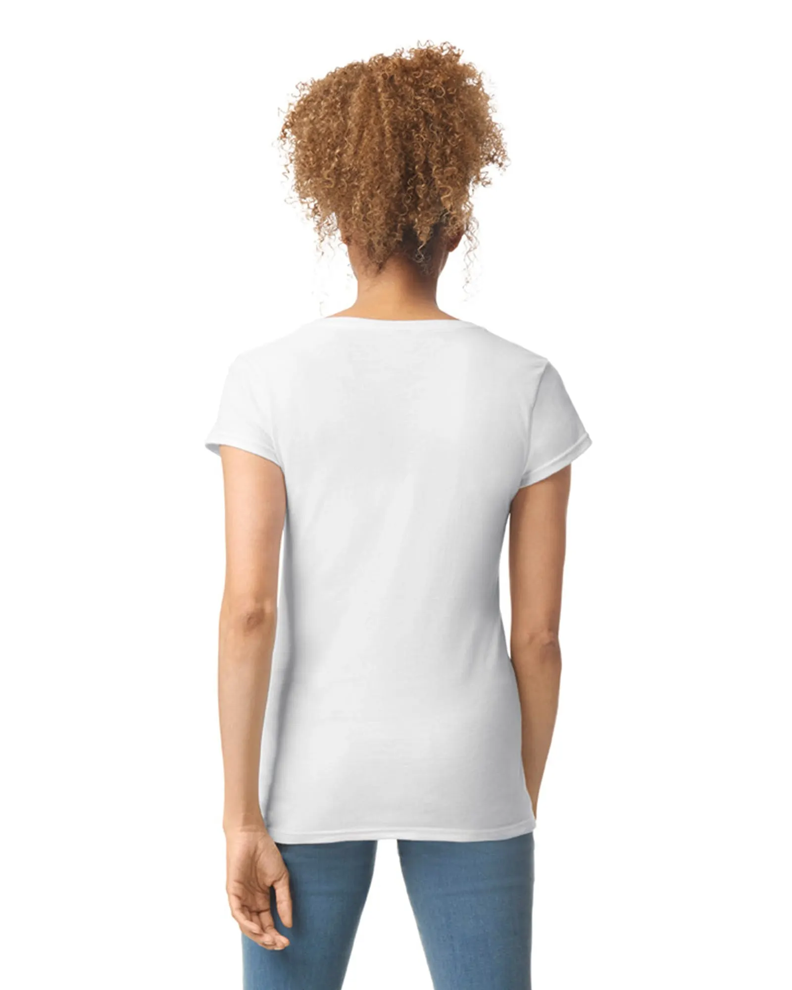 Camiseta SoftStyle cuello de pico mujer