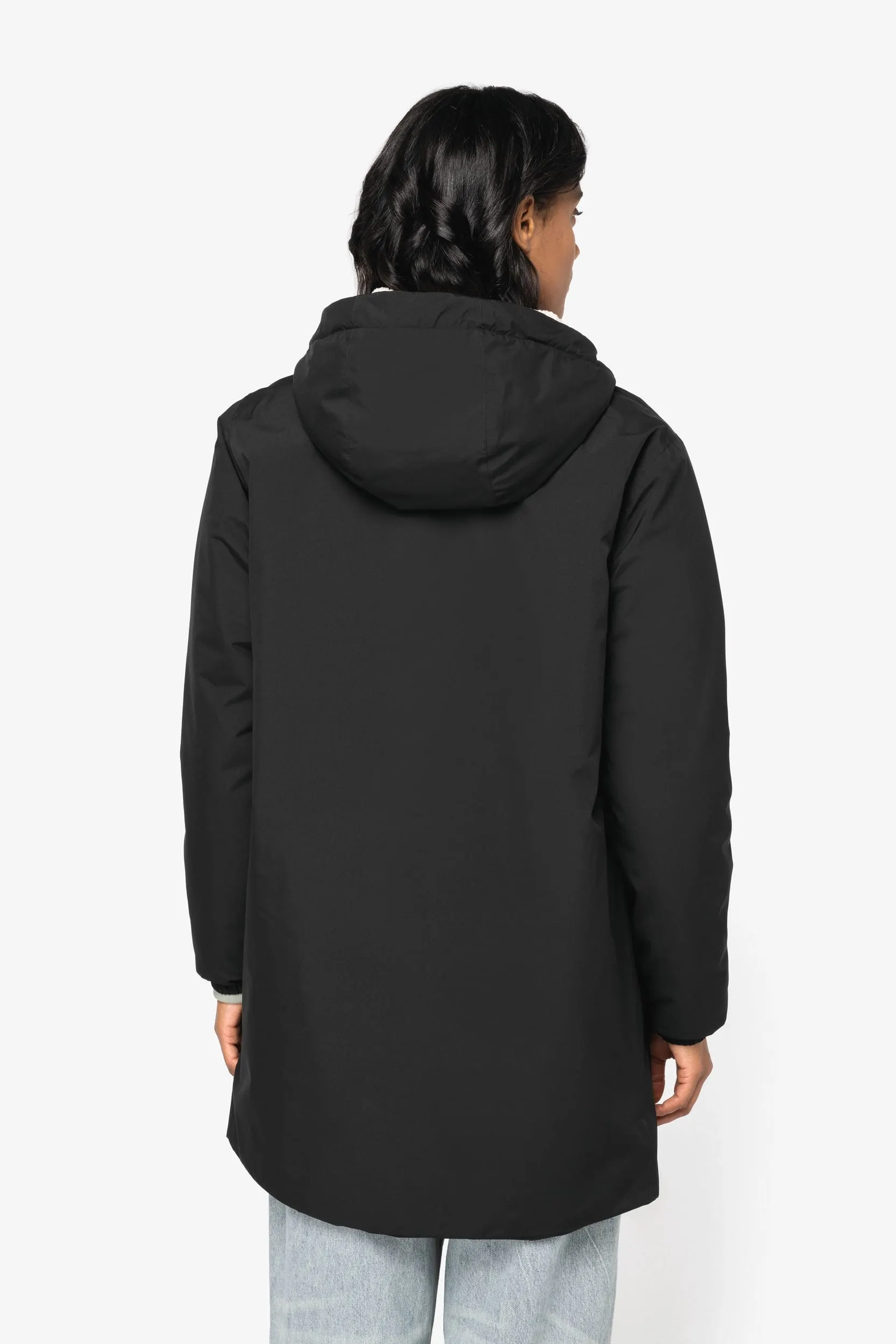Chaqueta ecorresponsable impermeable con forro de sherpa unisex