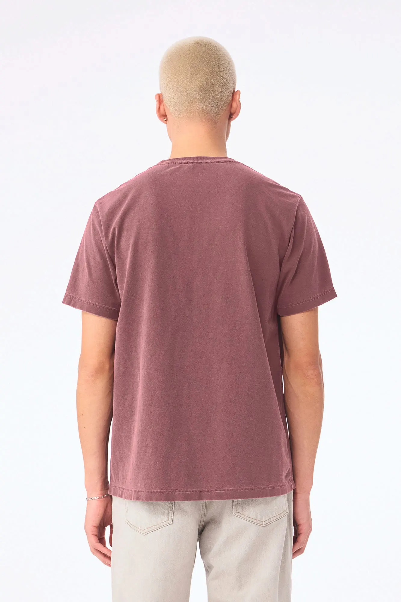 Camiseta de efecto lavado gruesa unisex