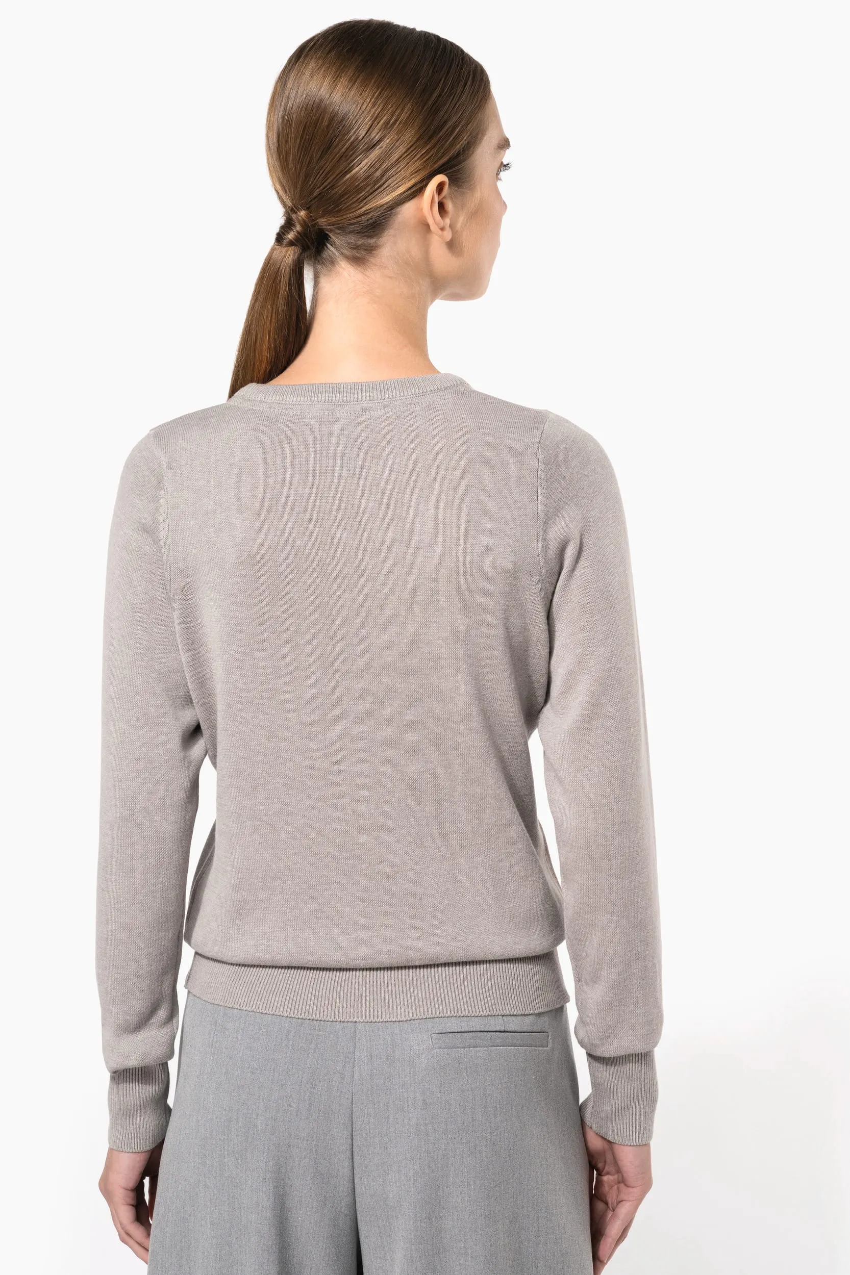 Jersey cuello redondo manga larga mujer