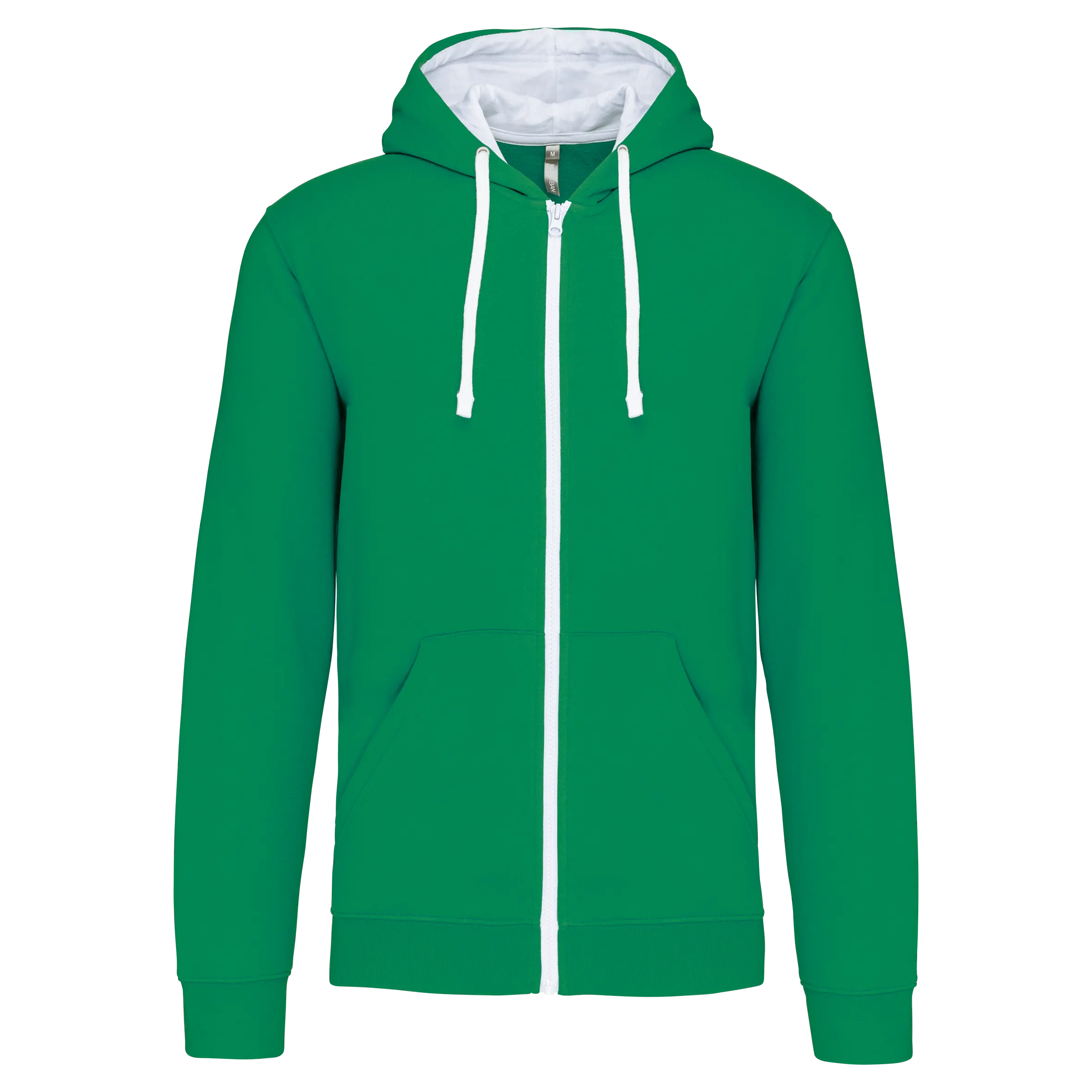 Sudadera capucha y cremallera contrastada