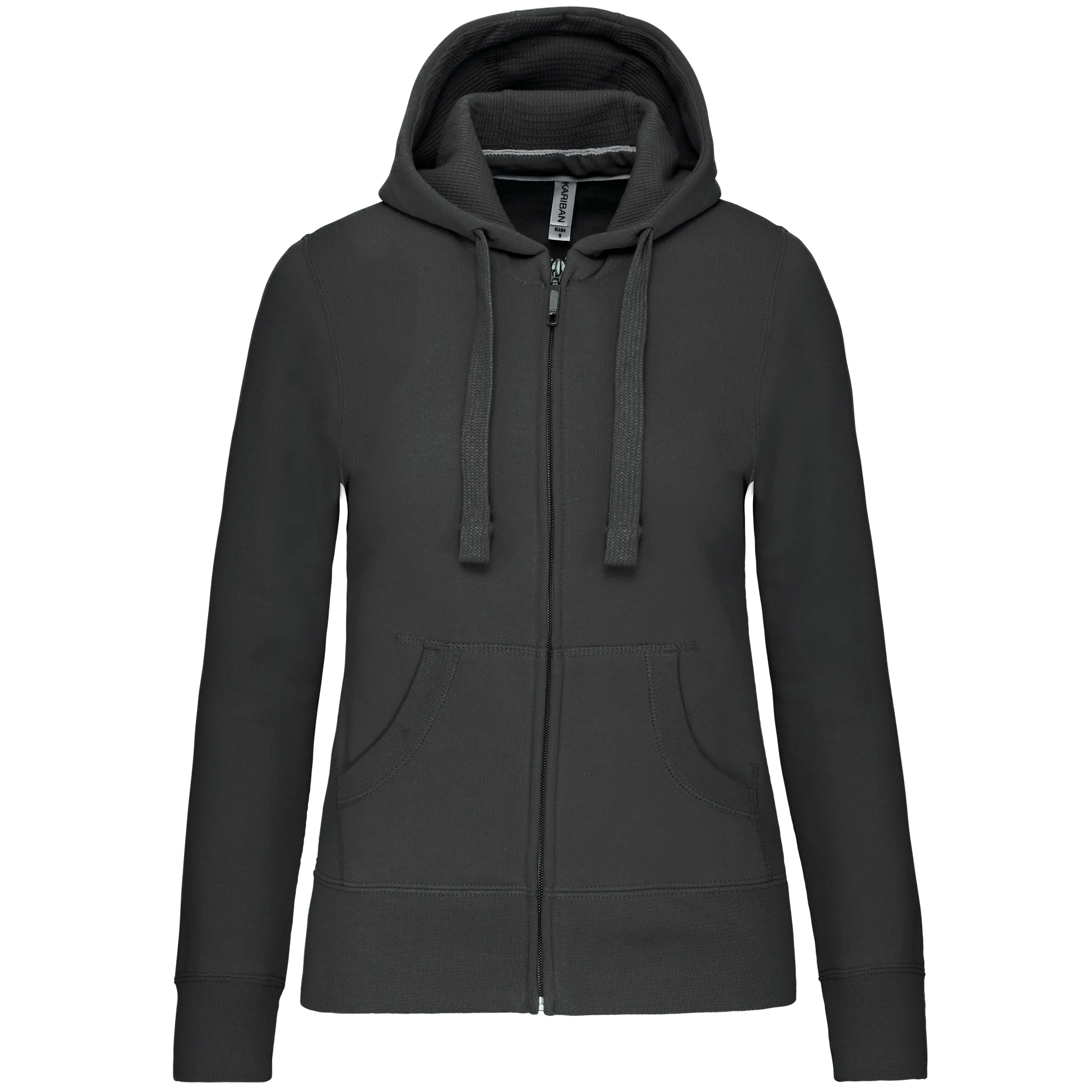 Sudadera con capucha y cremallera de mujer