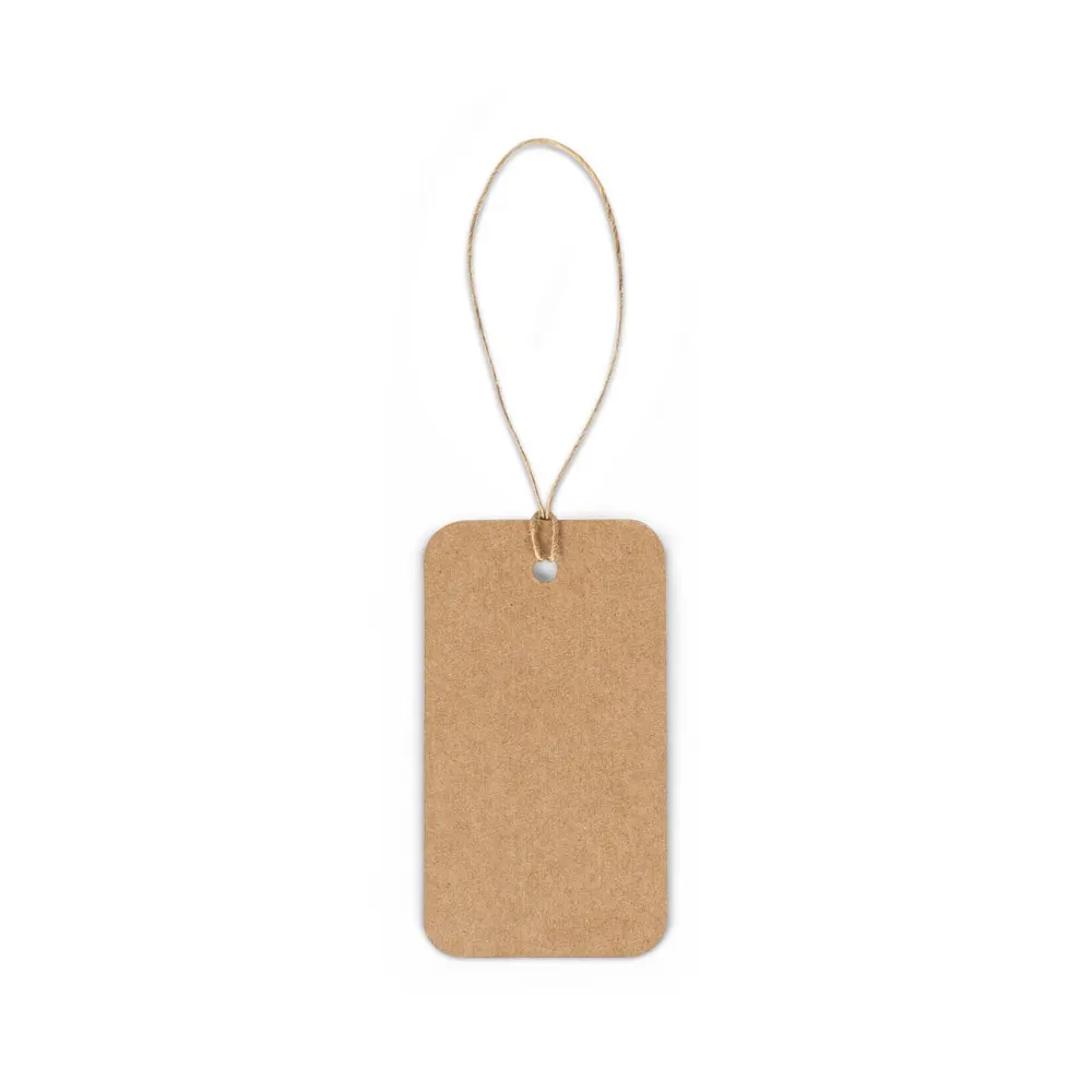 LABEL RECTANGULAR. Etiqueta fabricada con papel 100 % reciclado (700 g/m²) de forma rectangular