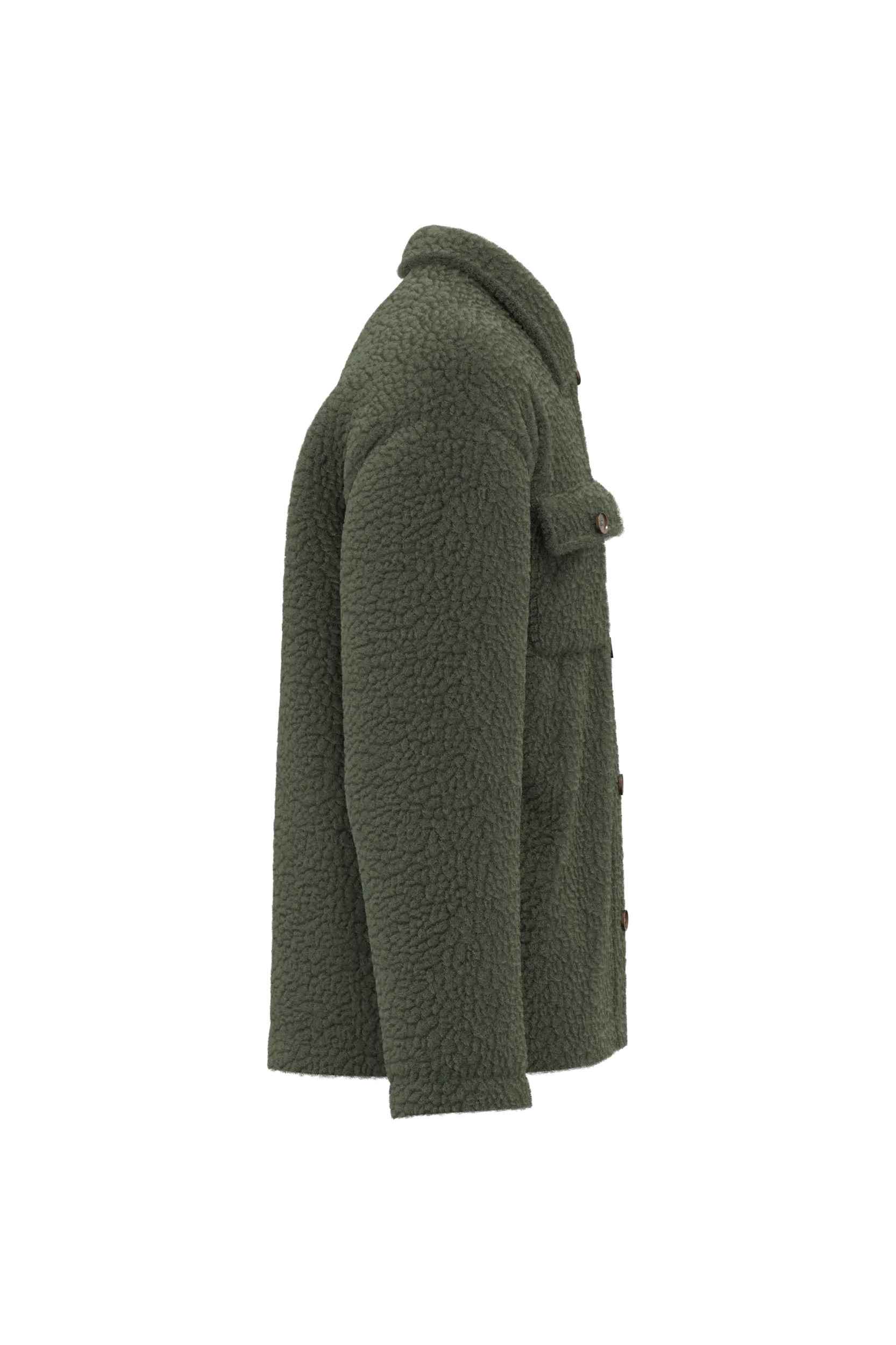 Sobrecamisa de sherpa con hombros caídos unisex