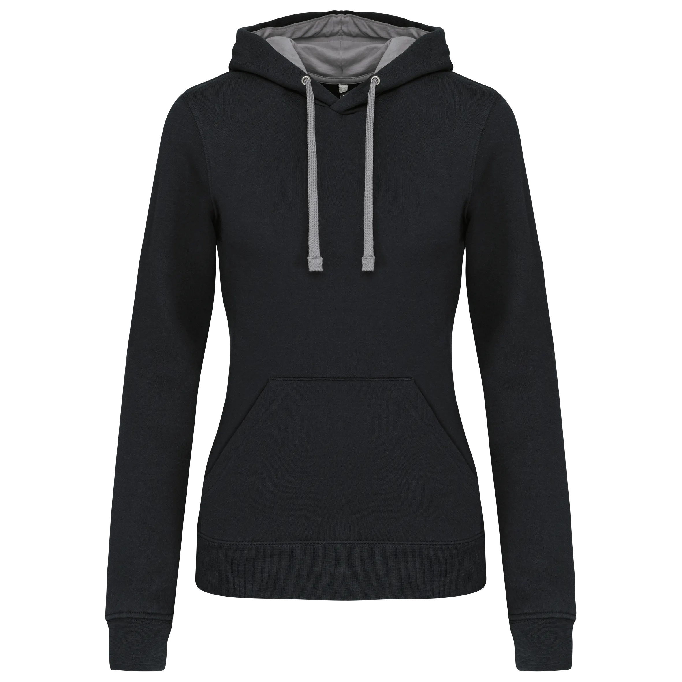 Sudadera capucha contrastada mujer