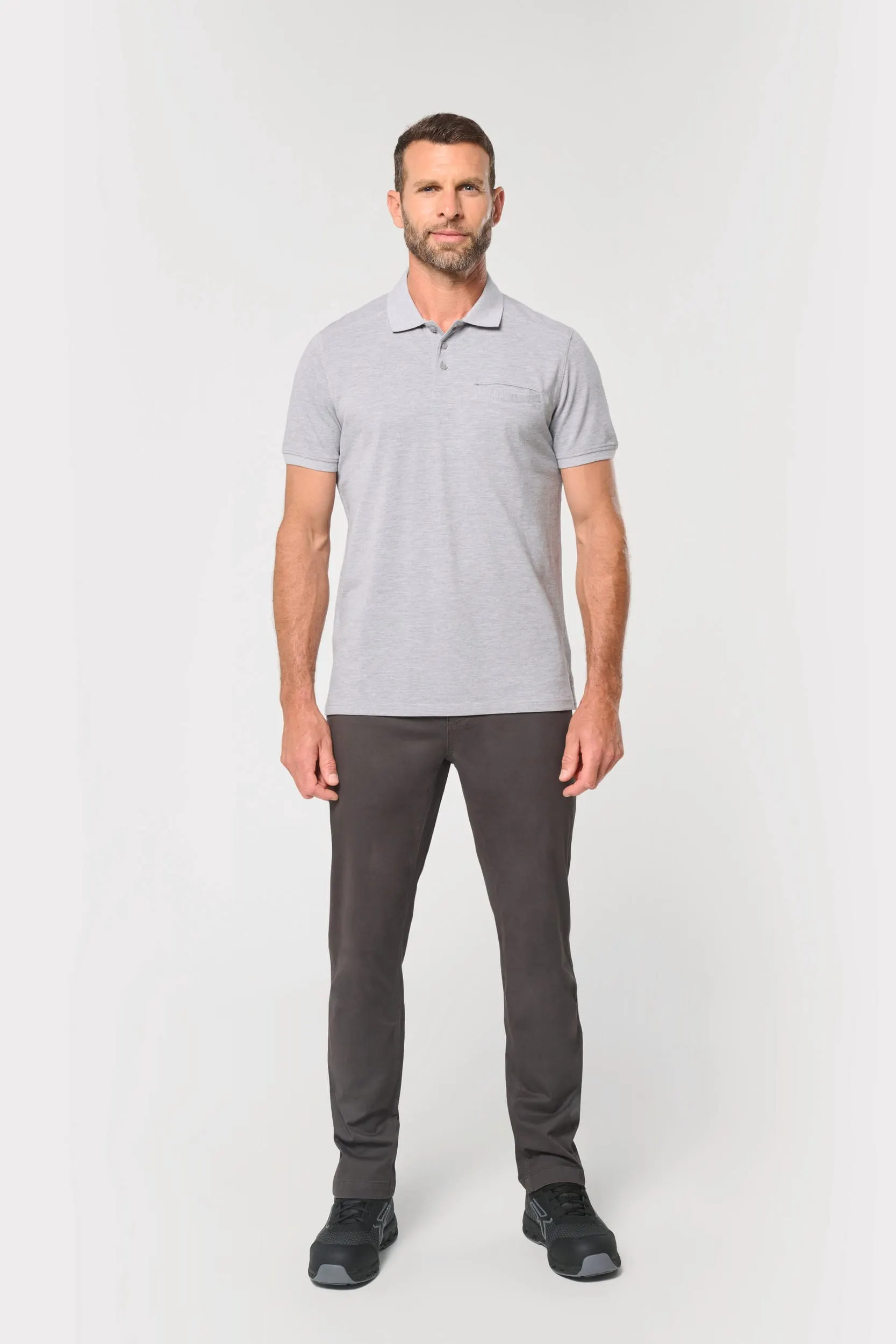 Polo ecorresponsable con bolsillo en el pecho unisex
