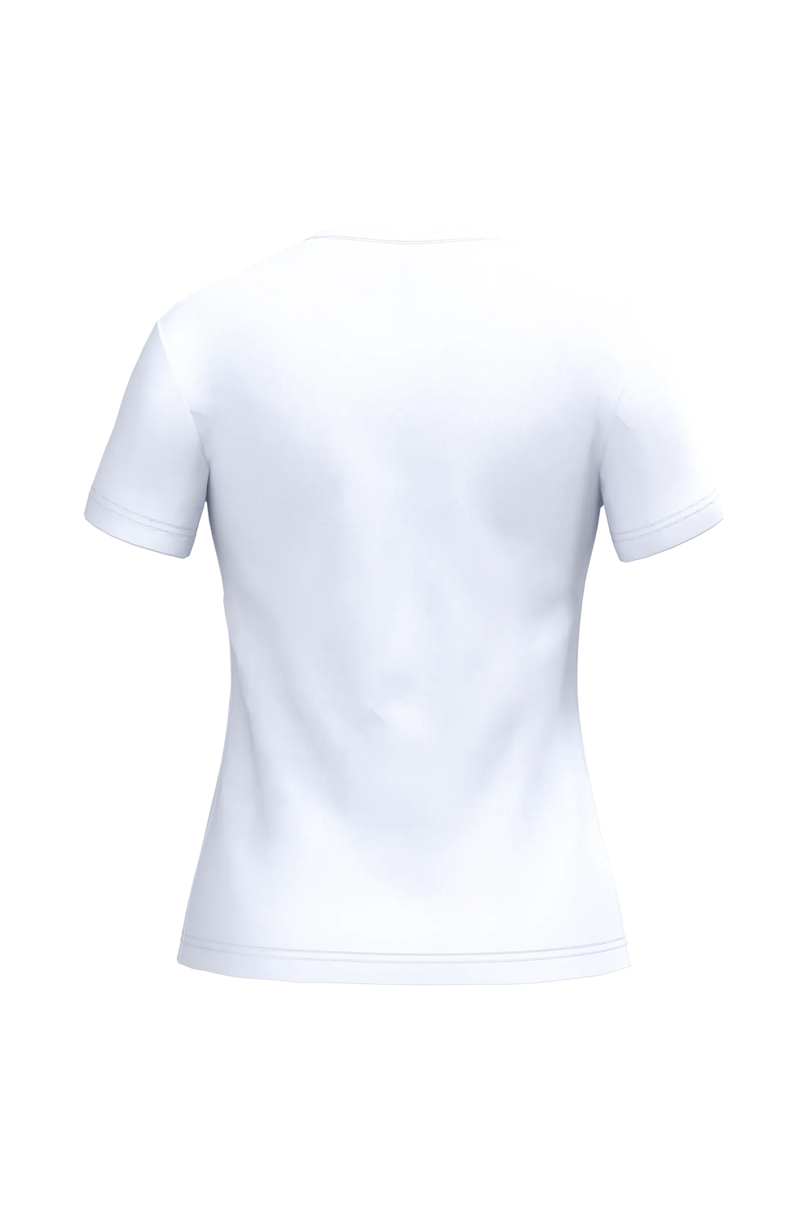 Camiseta de manga cota y cuello de pico mujer
