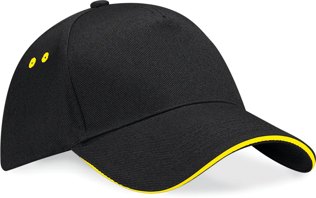 Gorra Ultimate - 5 paneles con sándwich contrastado