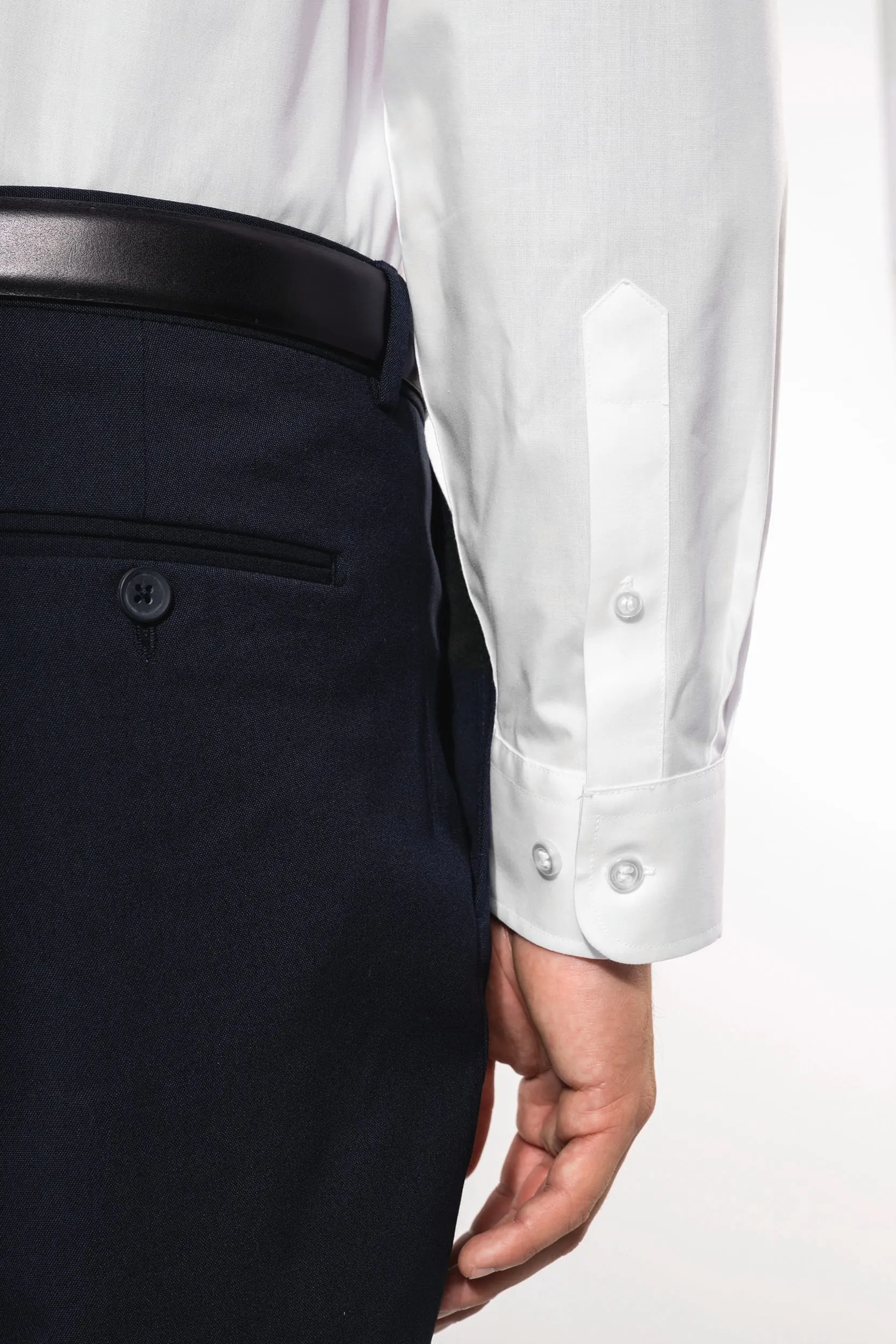 Camisa cuello mao  manga larga hombre