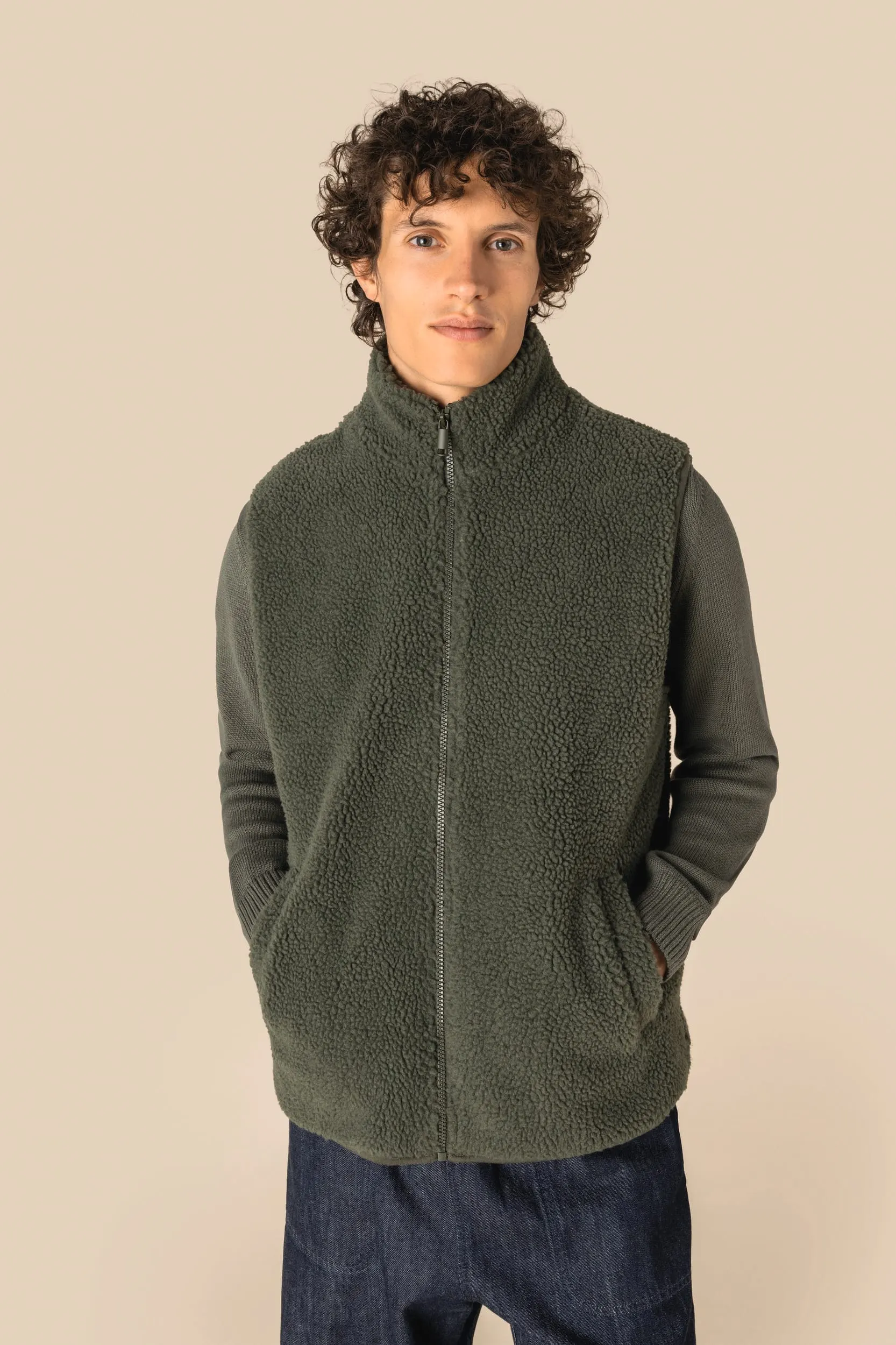 Chaleco de sherpa hombre<br/>
