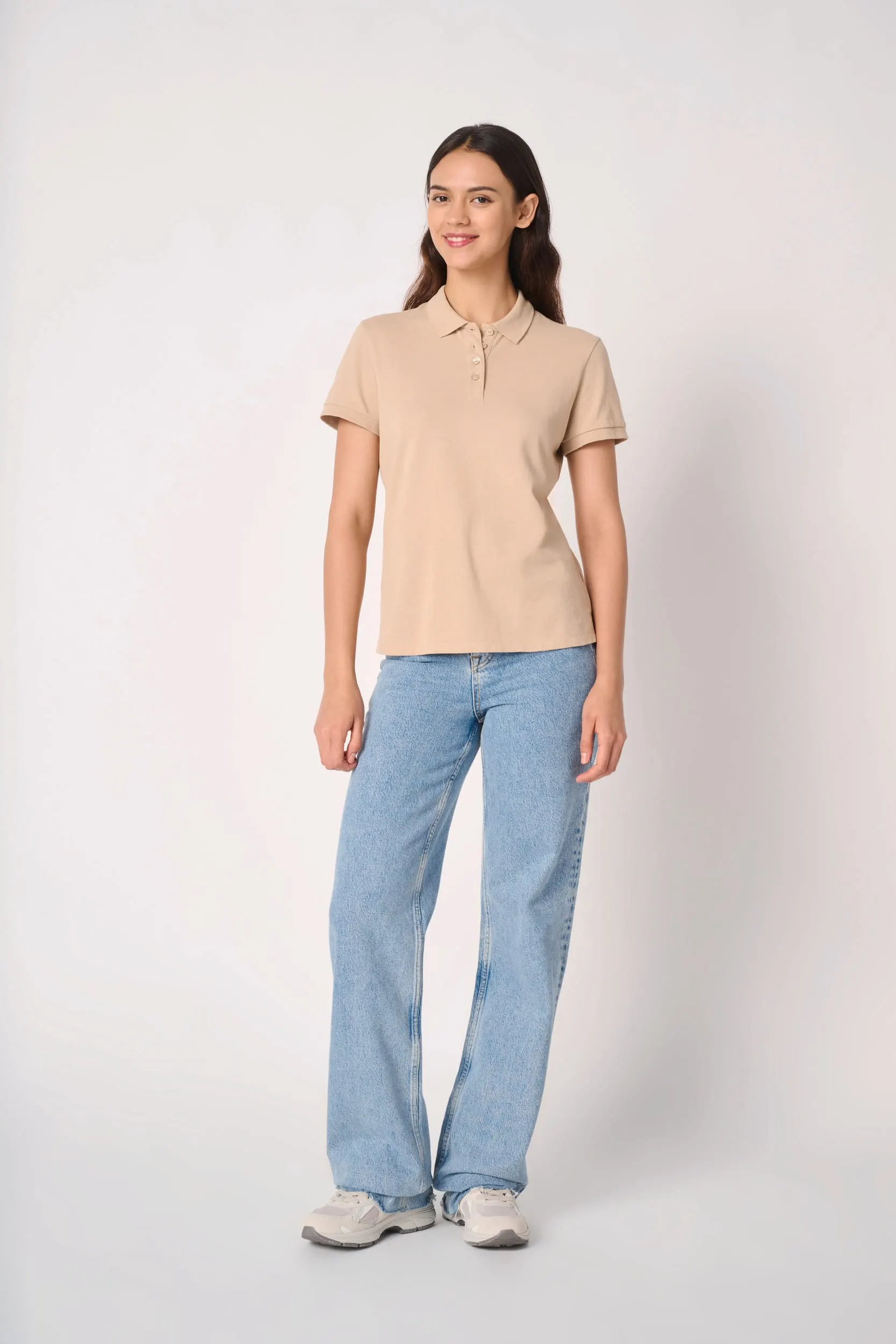 Polo punto piqué mujer