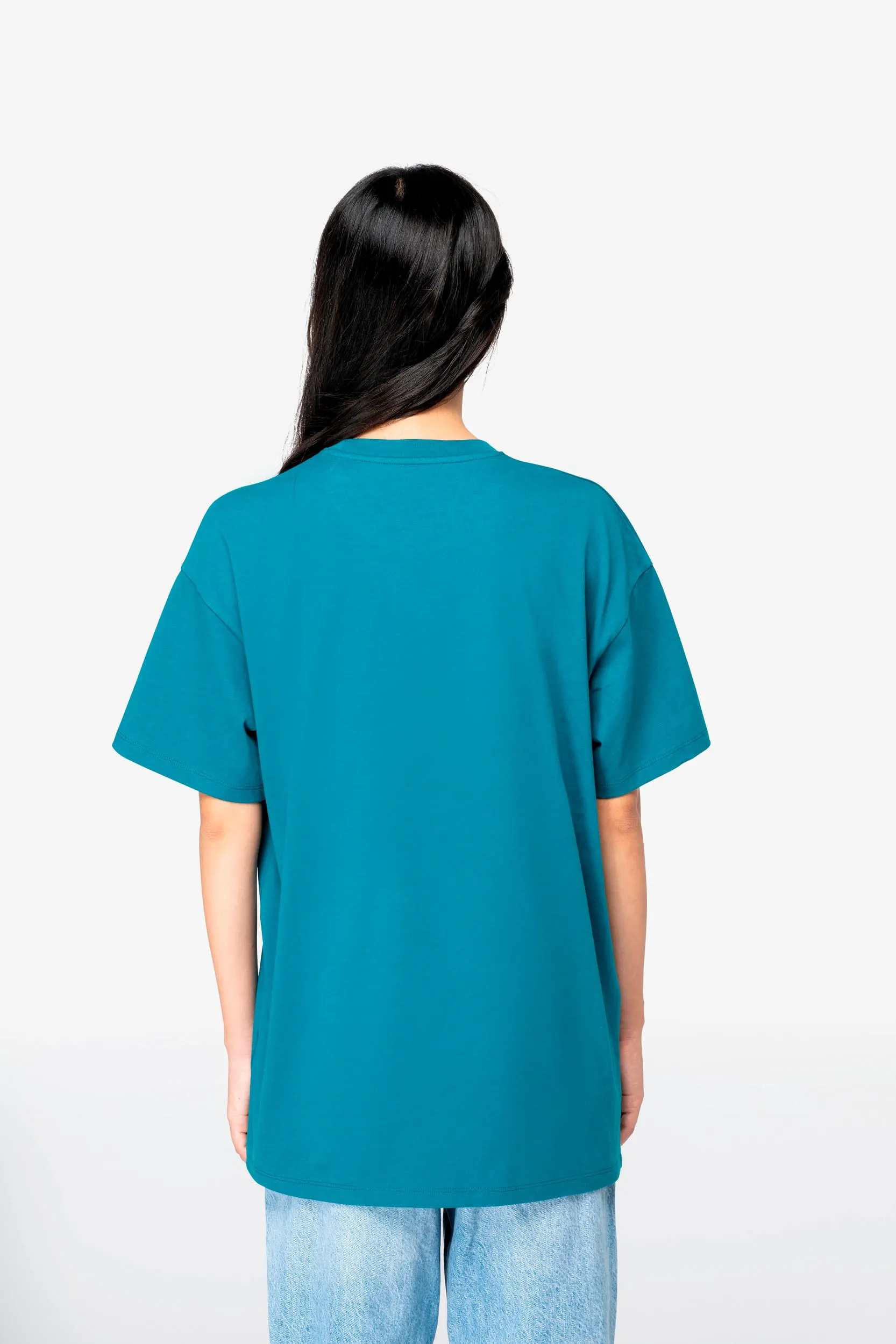 Camiseta ecorresponsable de hombros caídos unisex