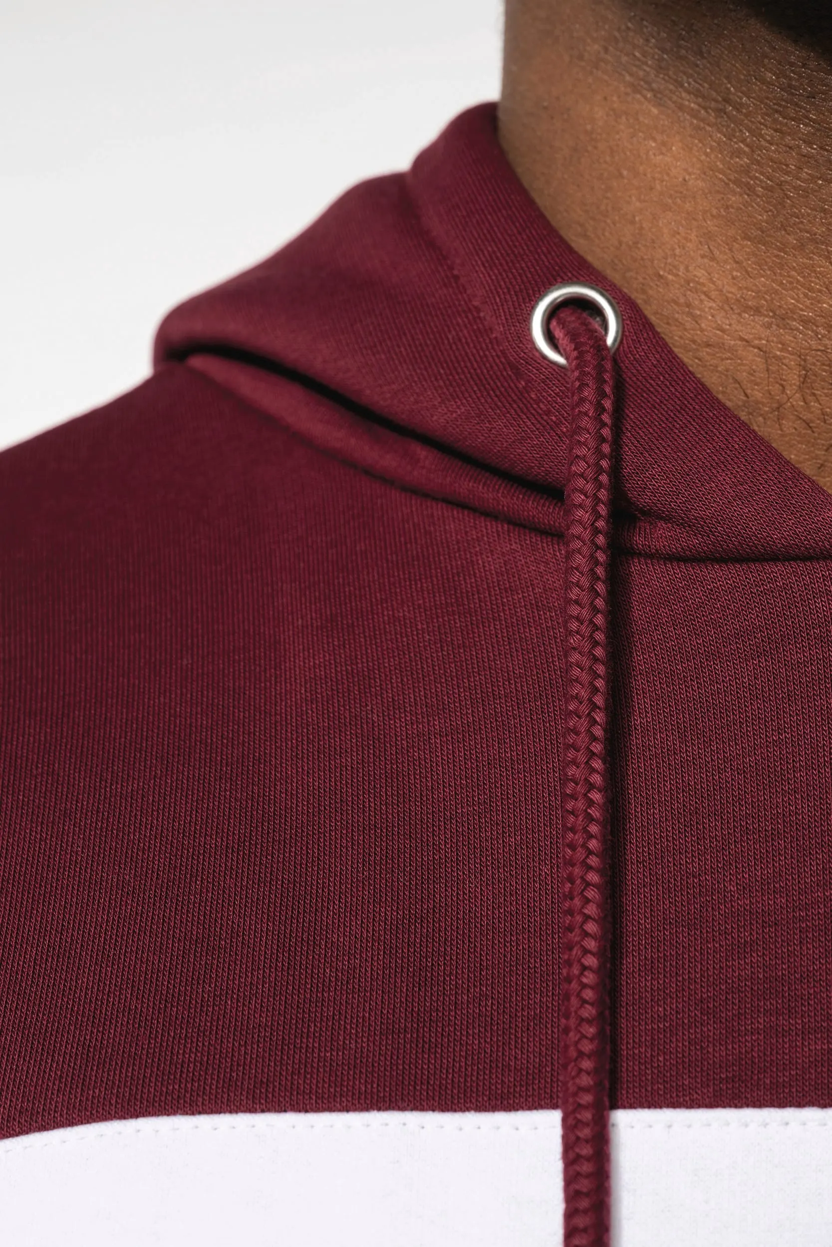 Sudadera tricolor con capucha unisex