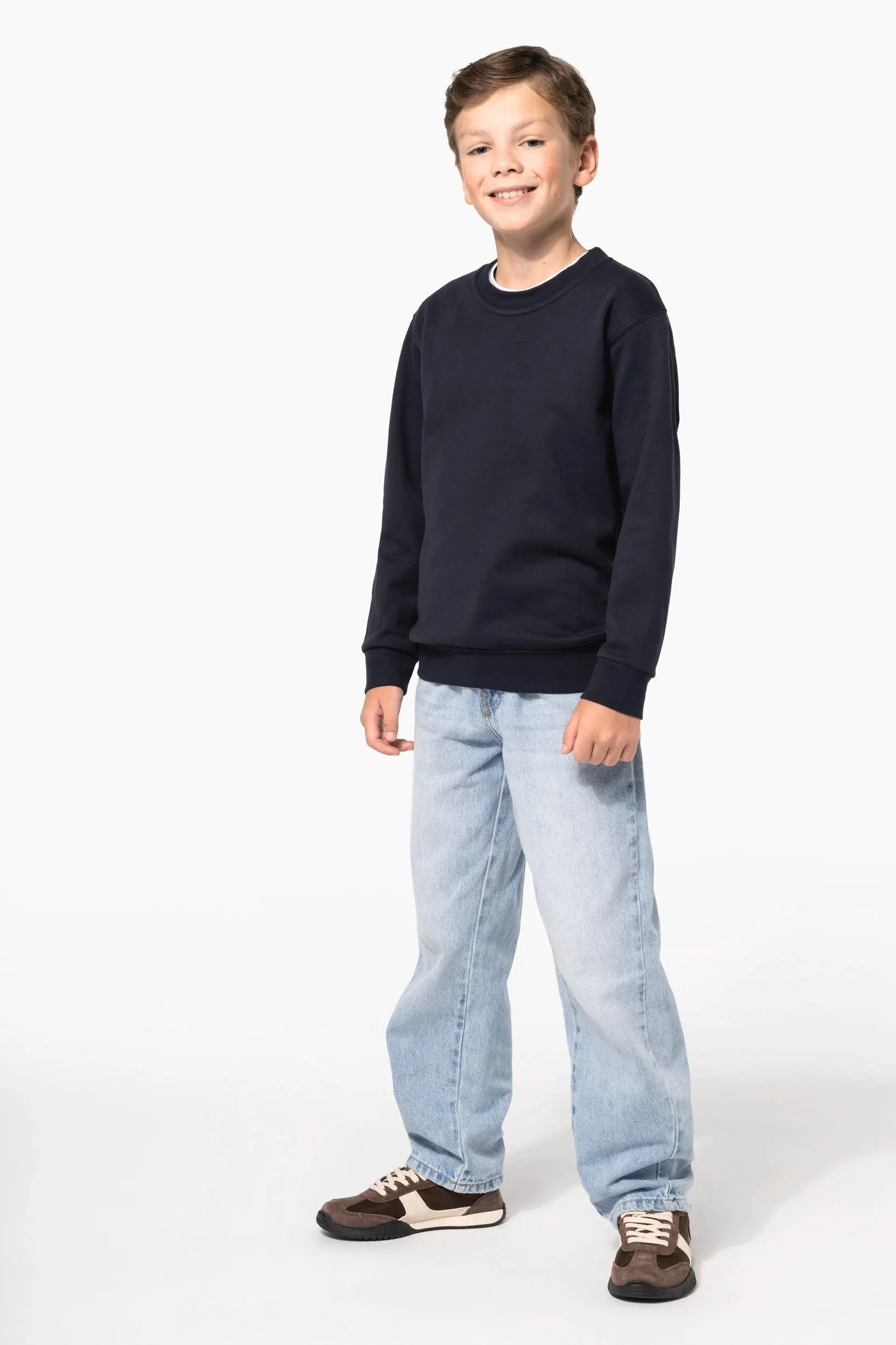 Sudadera reciclada cuello redondo infantil
