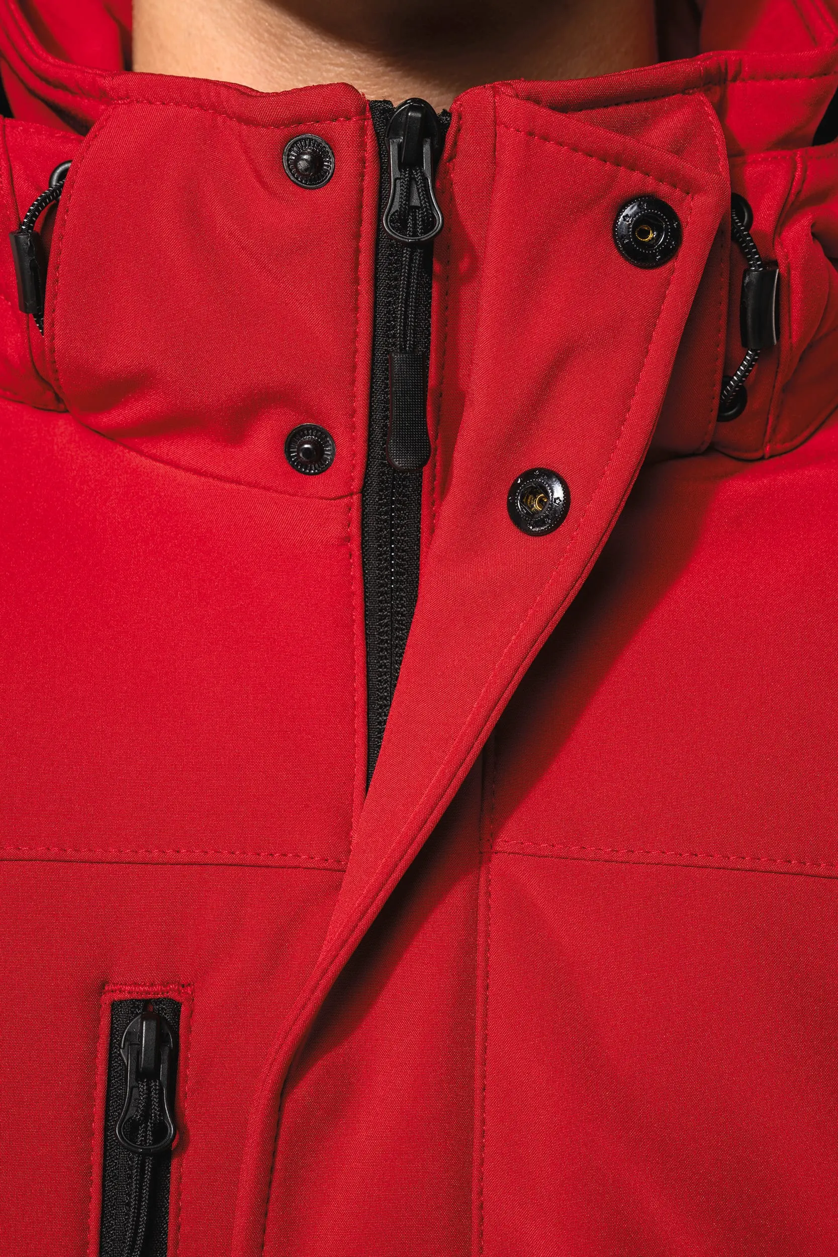 Parka softshell acolchada con capucha hombre