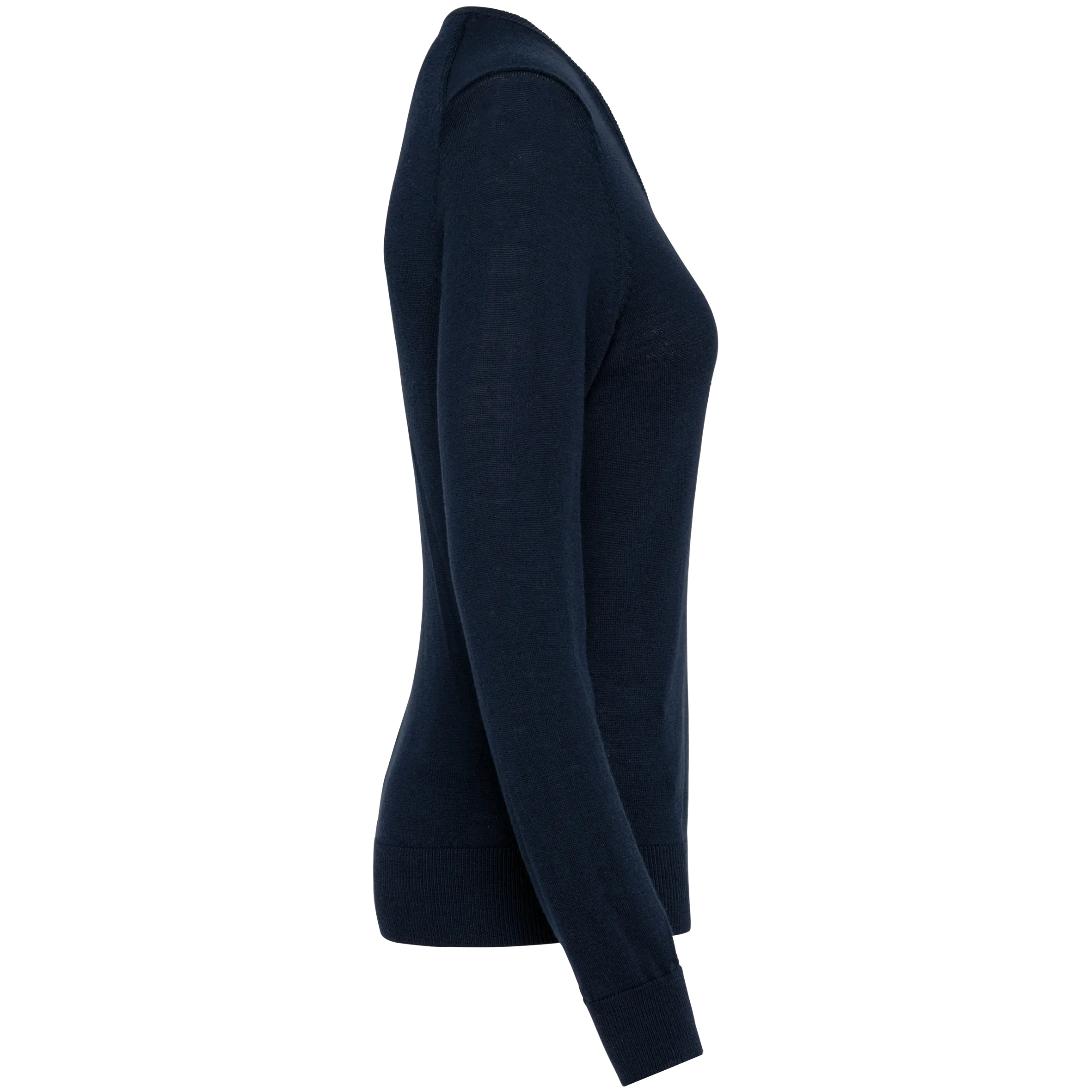 Jersey lana merina cuello de pico mujer