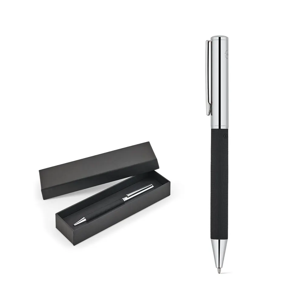 SLAUGHTER. Bolígrafo de acero inoxidable con acabado brillante y tinta negra de Dokumental®