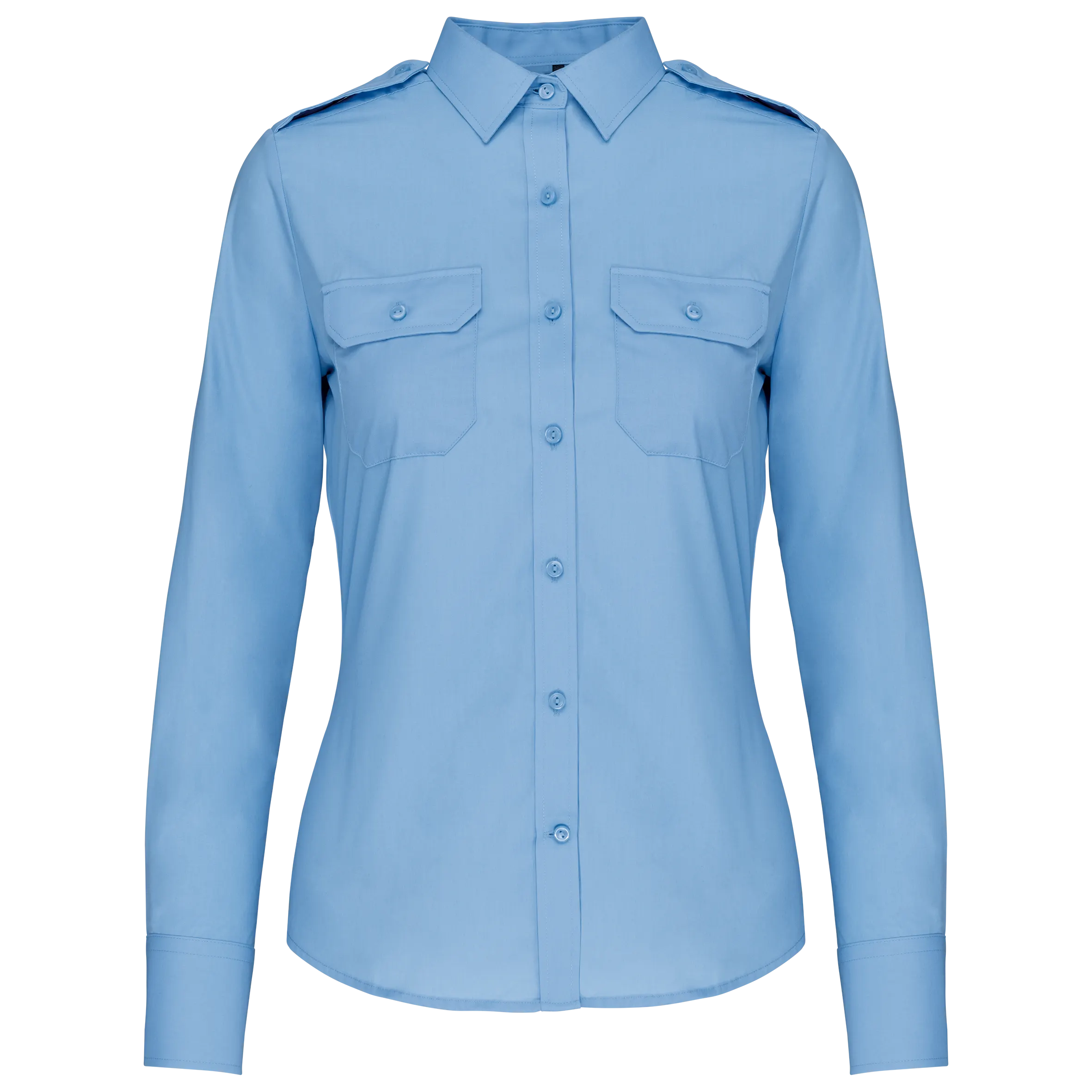 Camisa piloto manga larga mujer