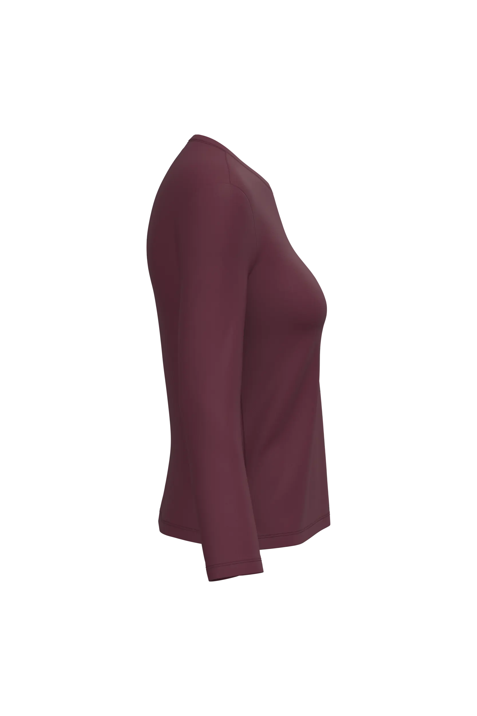 Camiseta manga larga y cuello redondo mujer