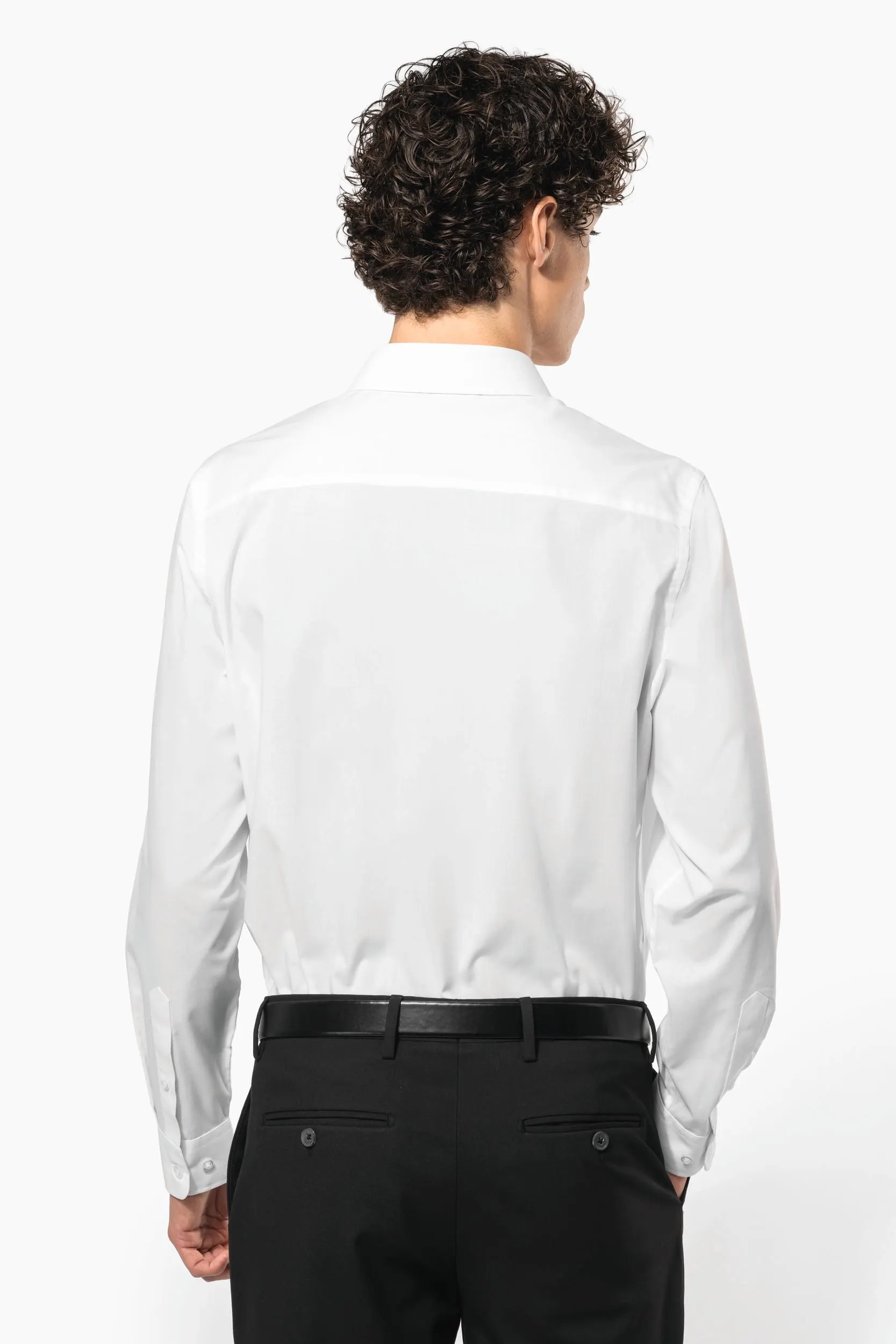 Camisa de popelina de polialgodón de fácil cuidado para hombre