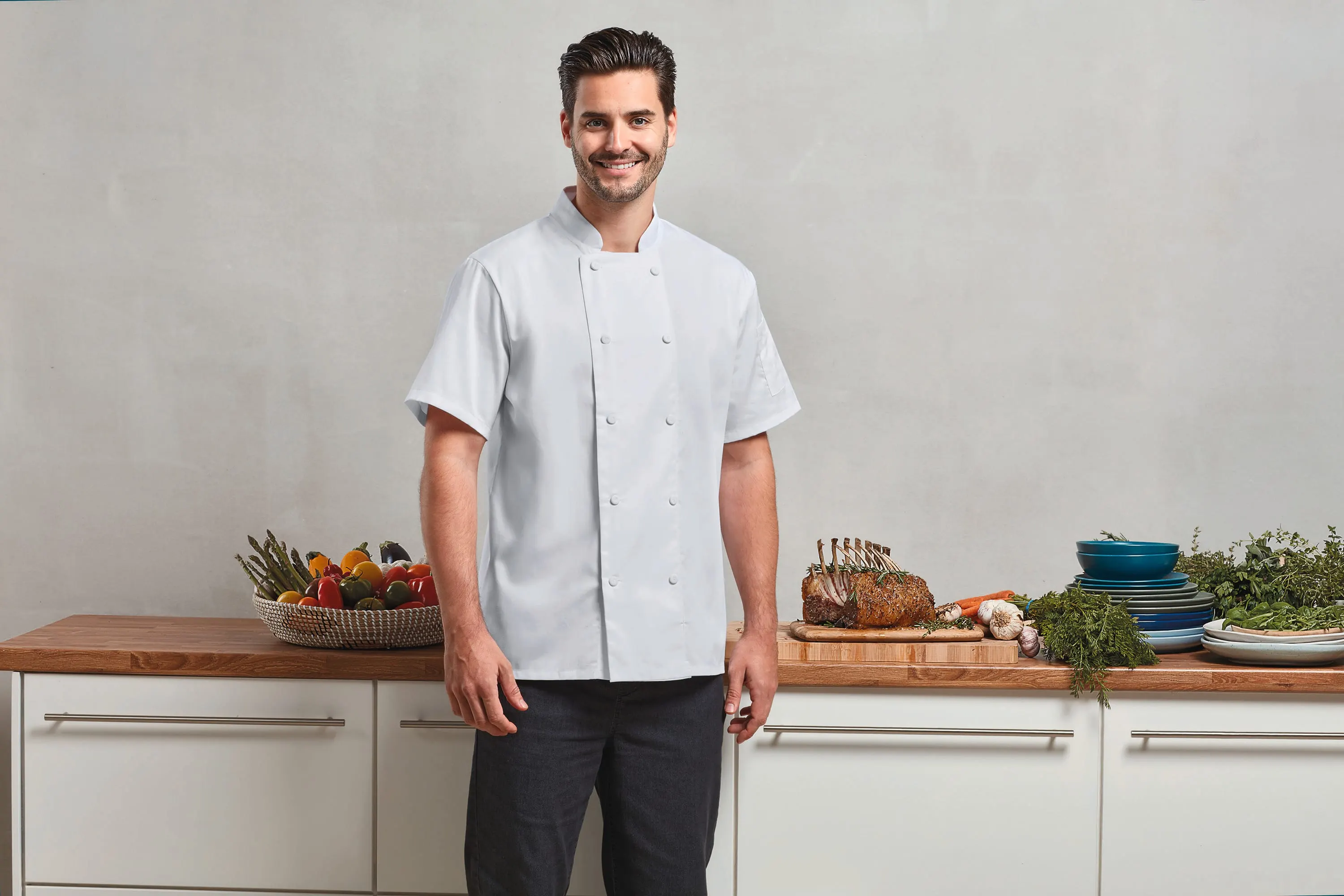 Chaqueta de chef Coolchecker® manga corta