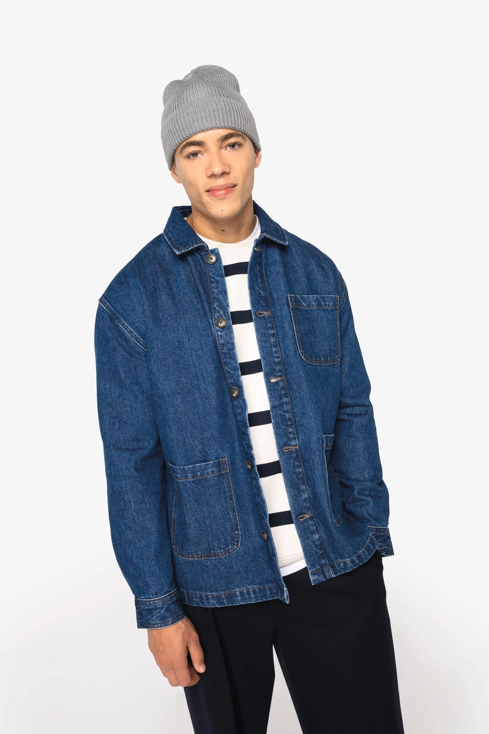 Chaqueta vaquera ecorresponsable de hombros caídos unisex