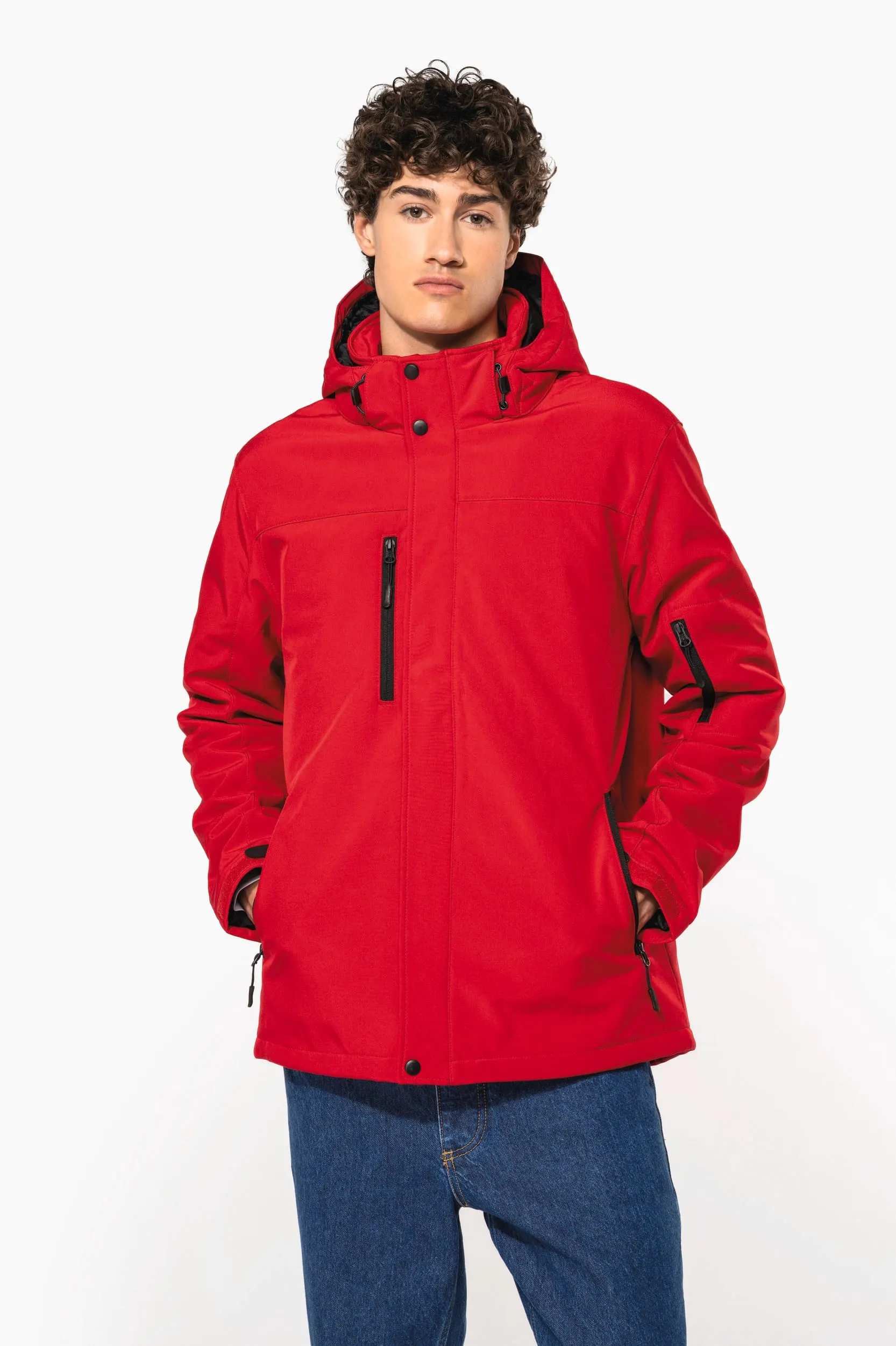 Parka softshell acolchada con capucha hombre