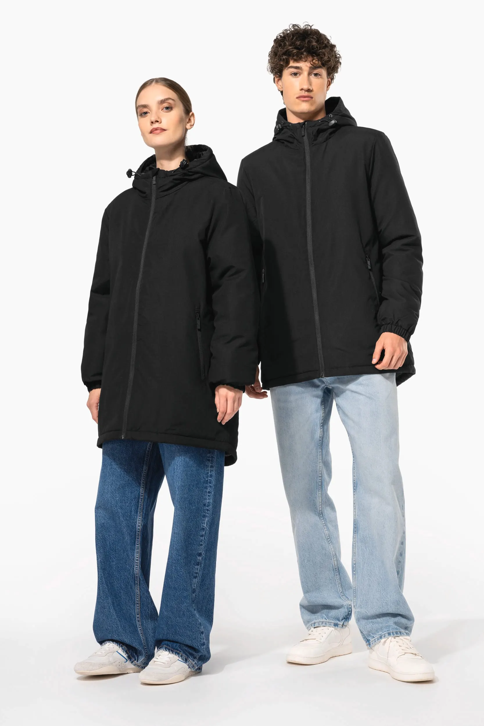 Parka con capucha reciclada unisex