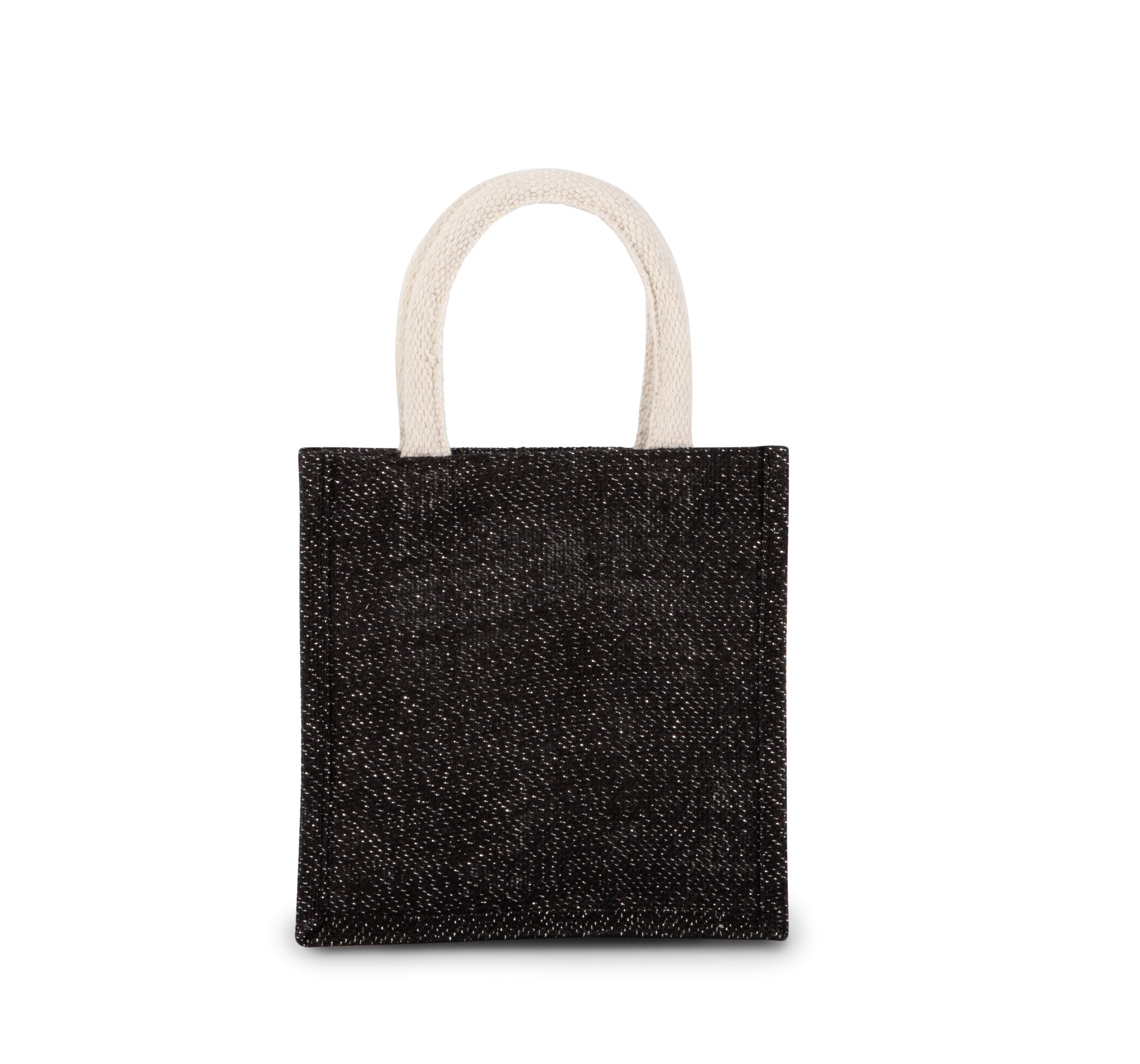 Bolsa estilo tote de tela de yute, modelo pequeño